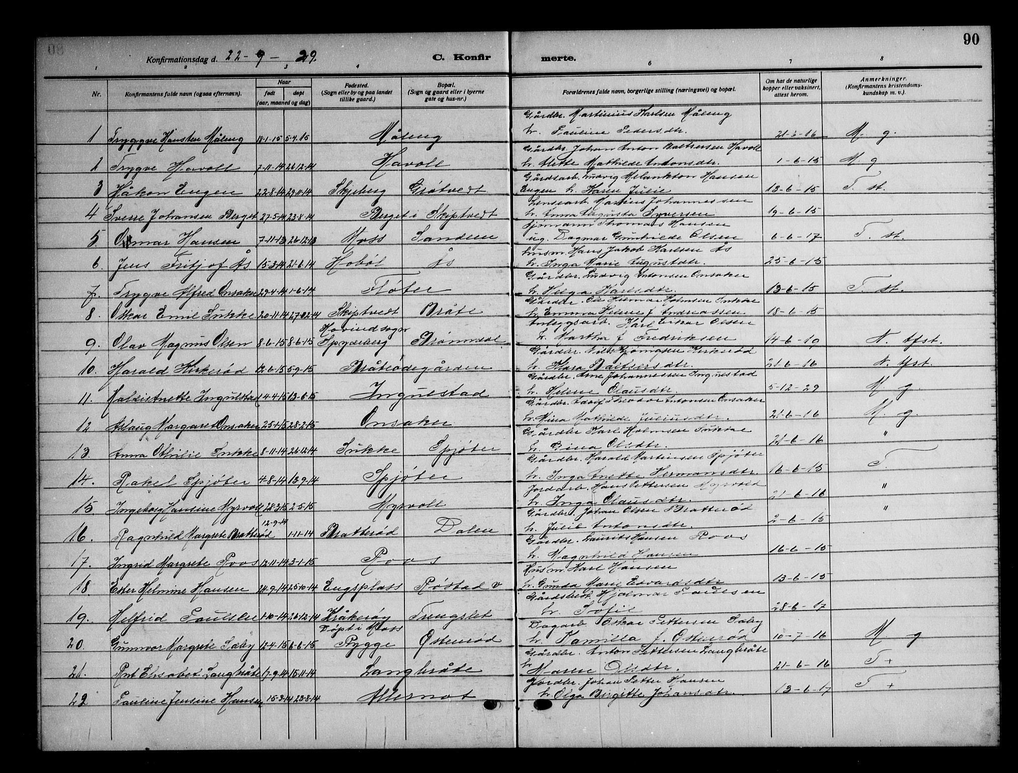Våler prestekontor Kirkebøker, AV/SAO-A-11083/G/Gb/L0002: Parish register (copy) no. II 2, 1917-1948, p. 90