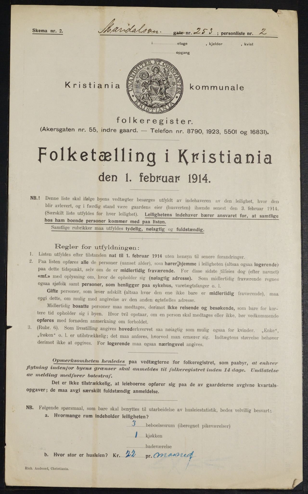 OBA, Municipal Census 1914 for Kristiania, 1914, p. 62771