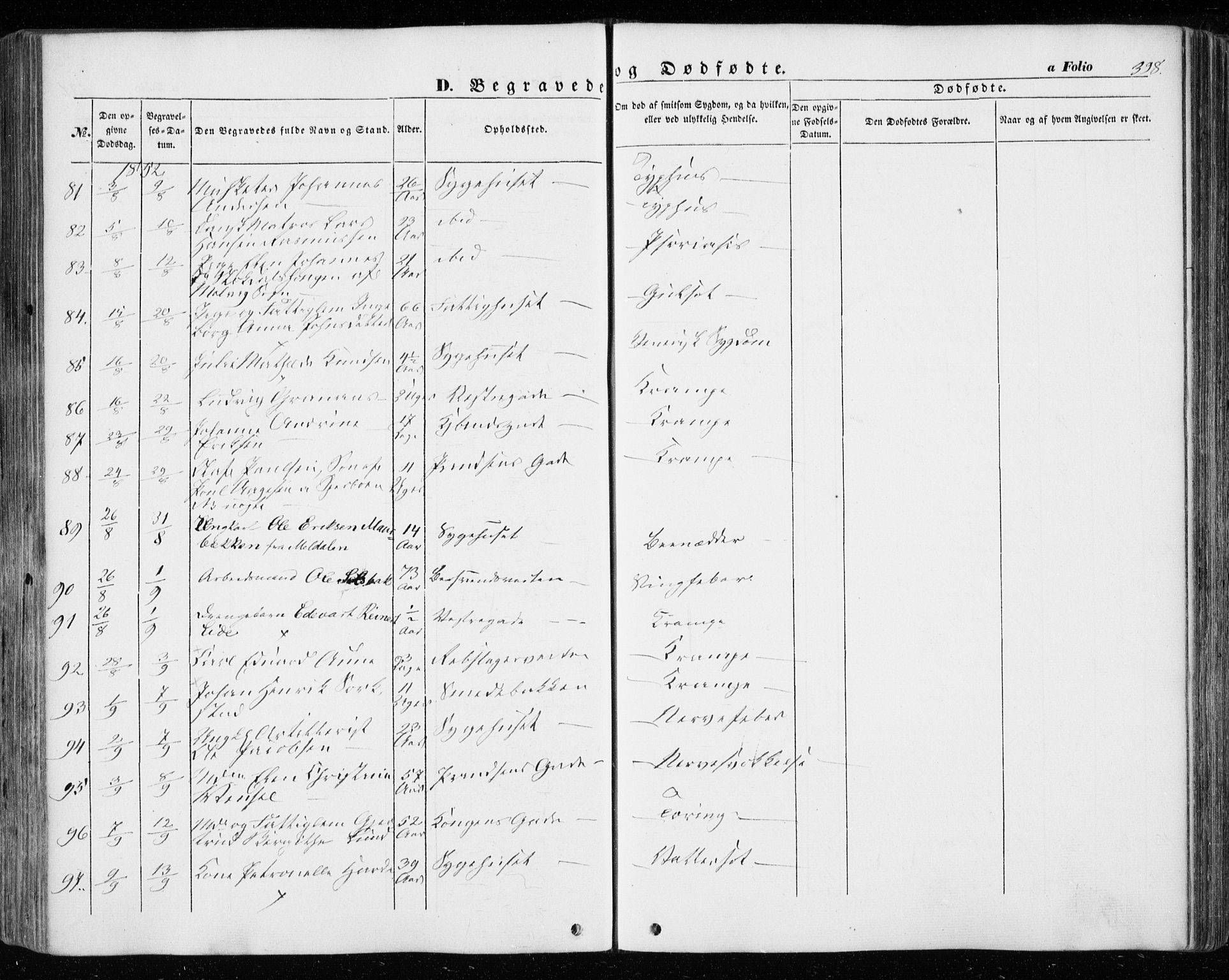 Ministerialprotokoller, klokkerbøker og fødselsregistre - Sør-Trøndelag, SAT/A-1456/601/L0051: Parish register (official) no. 601A19, 1848-1857, p. 398