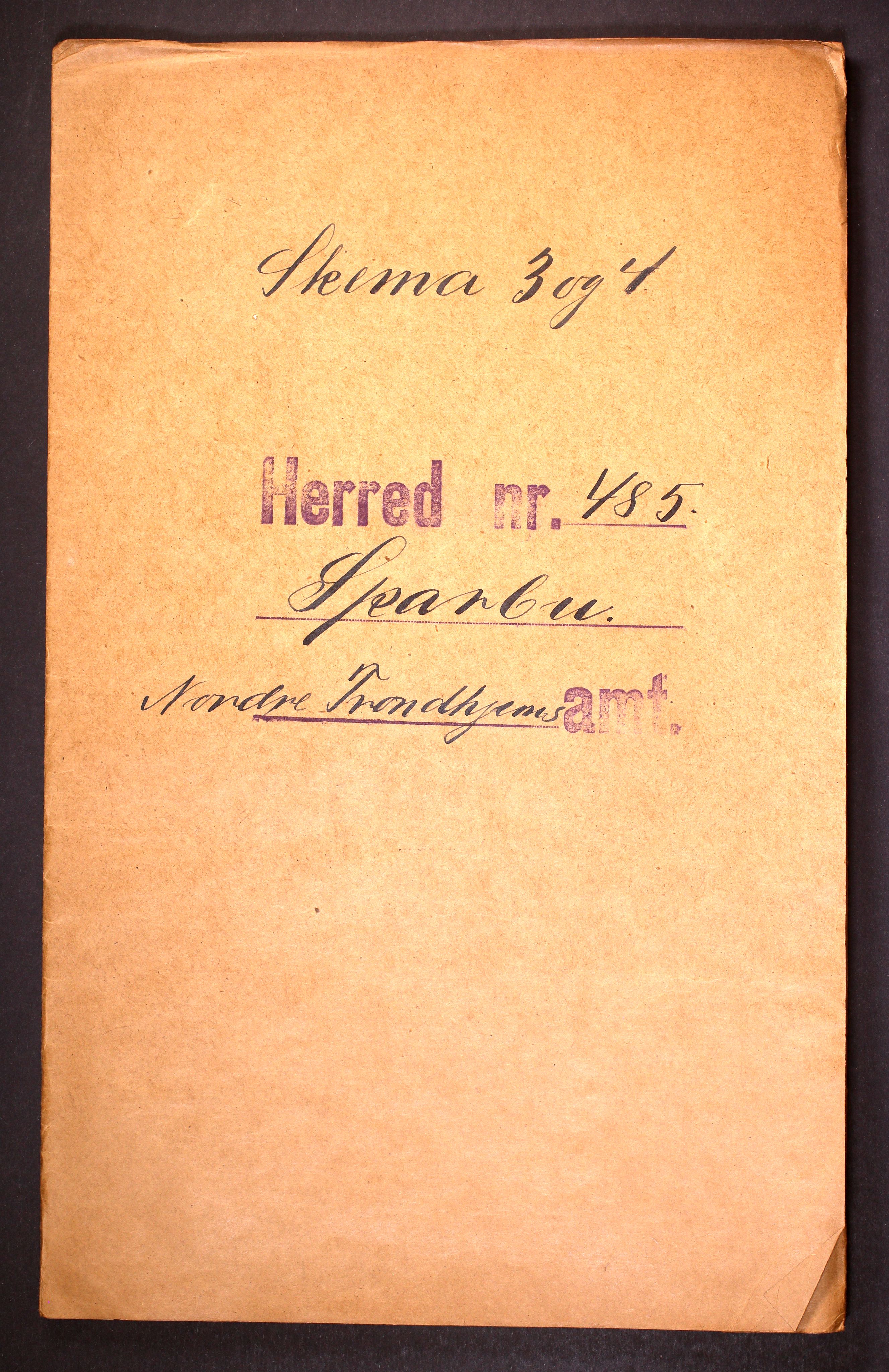 RA, 1910 census for Sparbu, 1910, p. 1