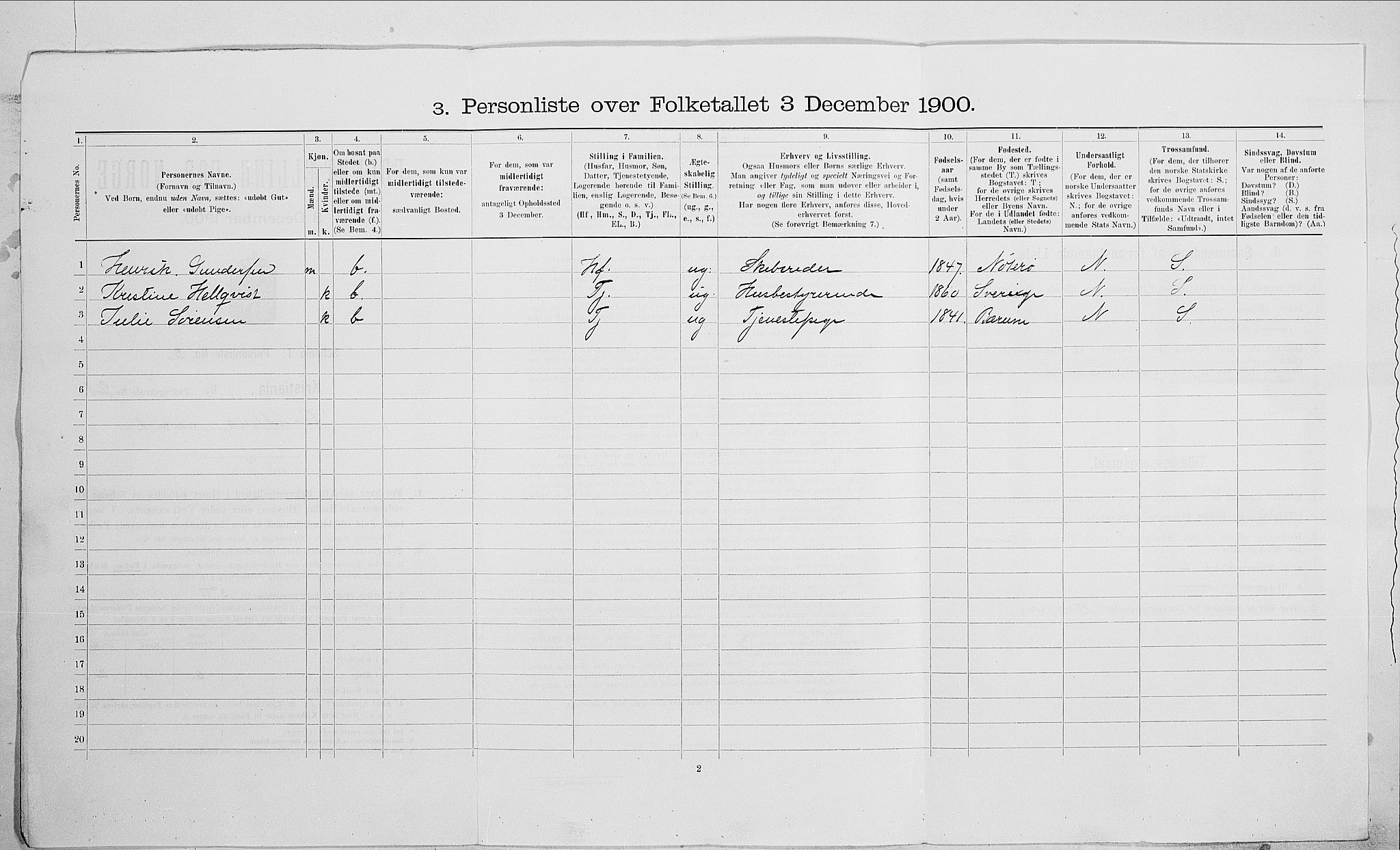 SAO, 1900 census for Kristiania, 1900, p. 73479