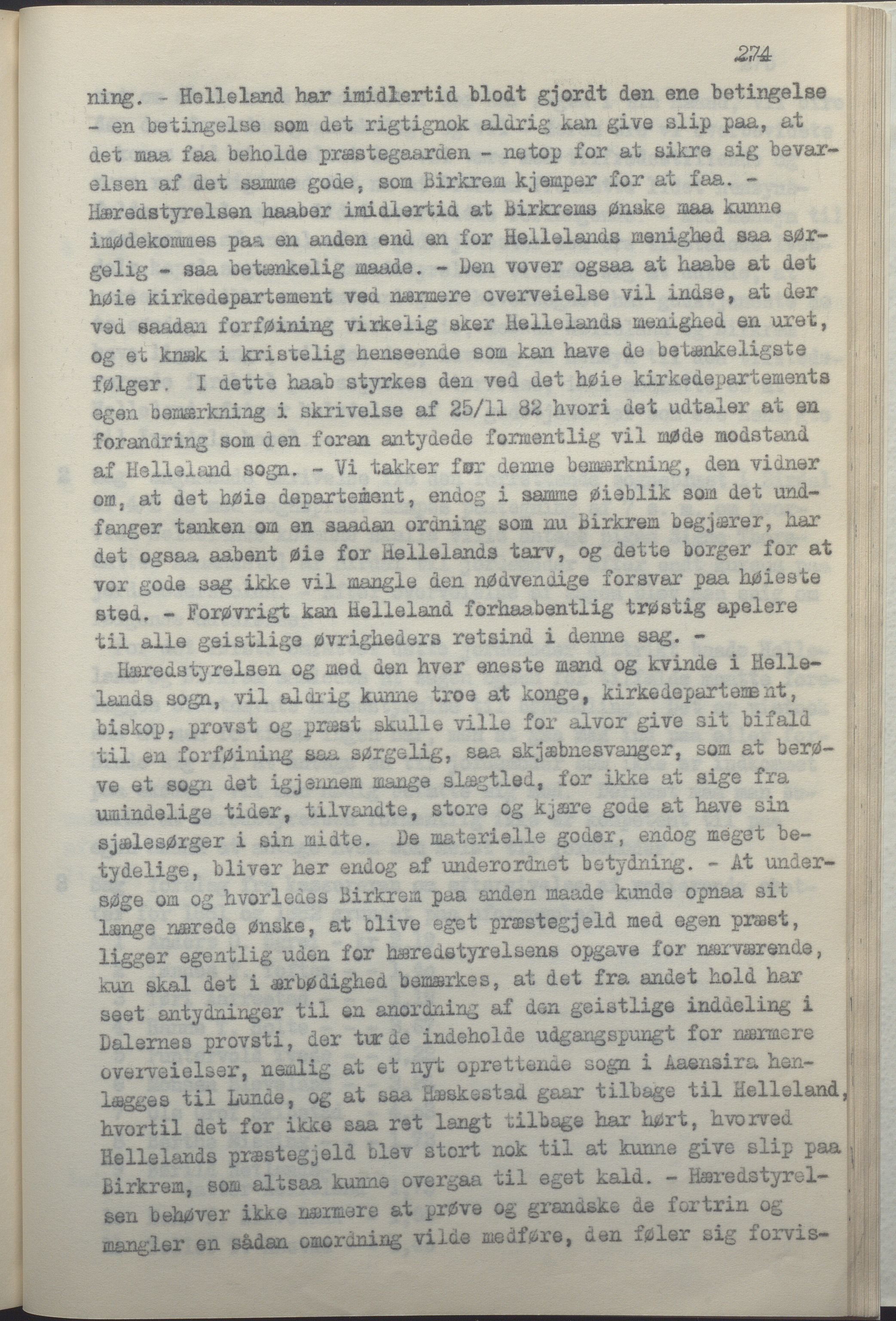 Helleland kommune - Formannskapet, IKAR/K-100479/A/Ab/L0002: Avskrift av møtebok, 1866-1887, p. 274