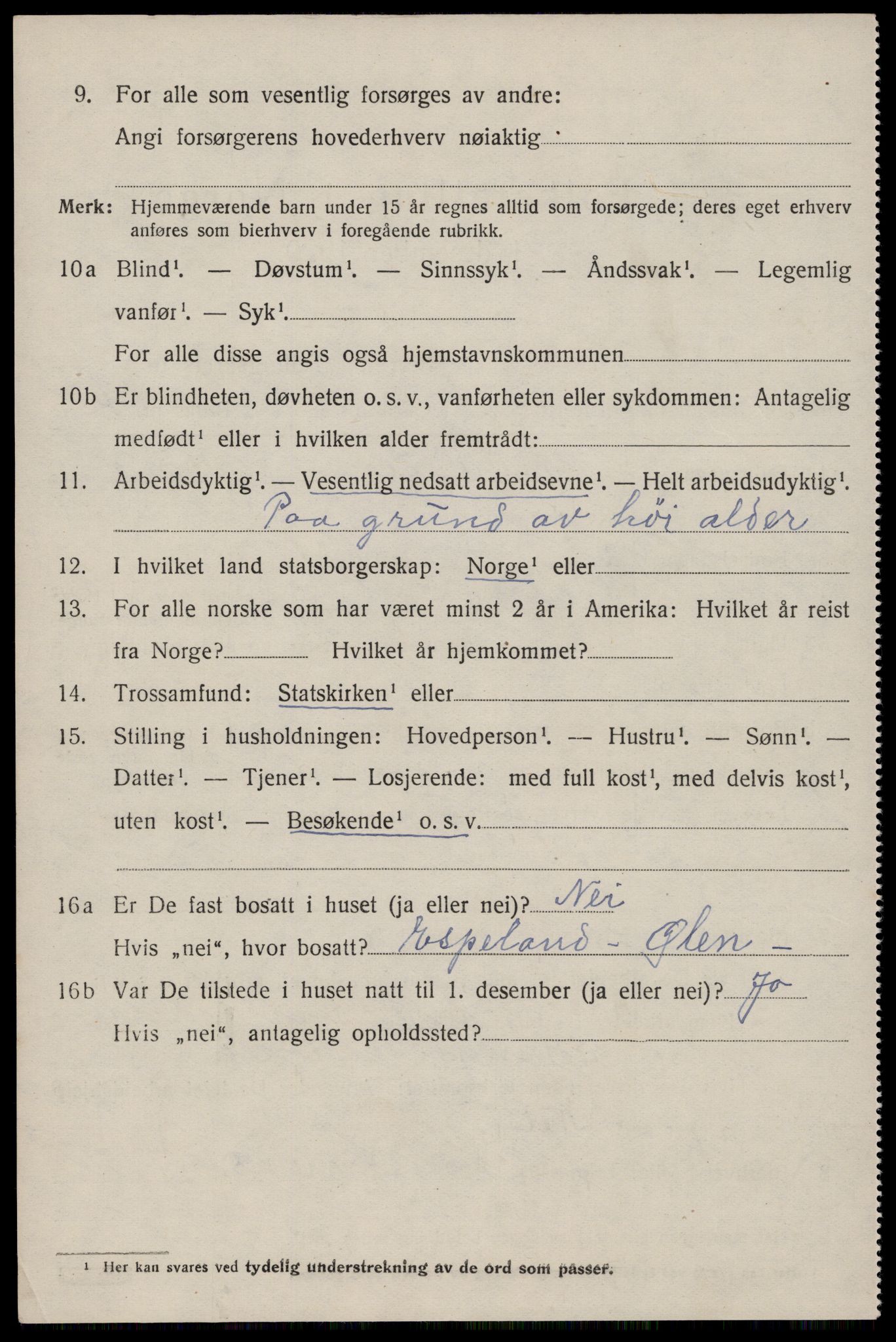 SAST, 1920 census for Høyland, 1920, p. 3029