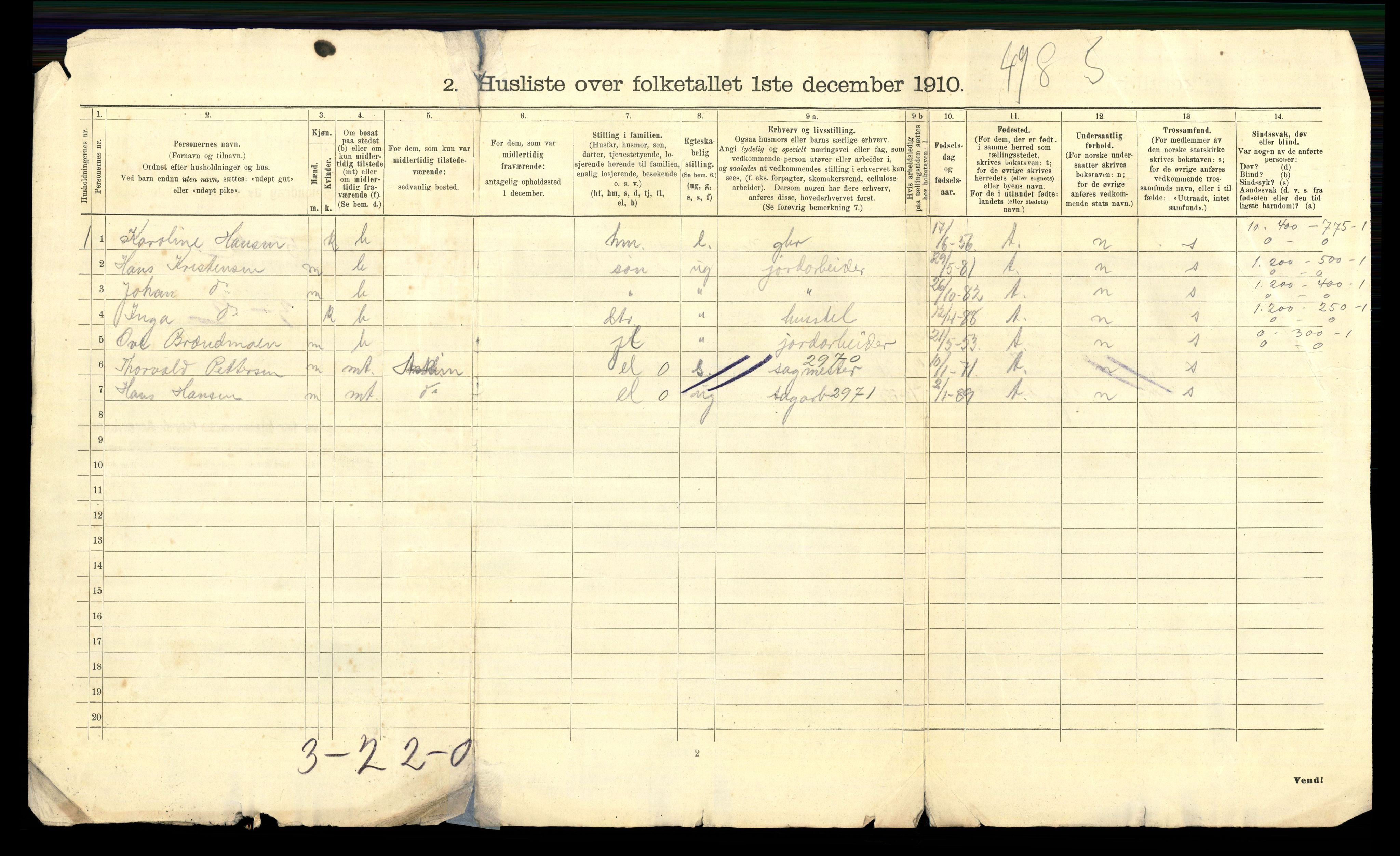 RA, 1910 census for Eidsberg, 1910, p. 49