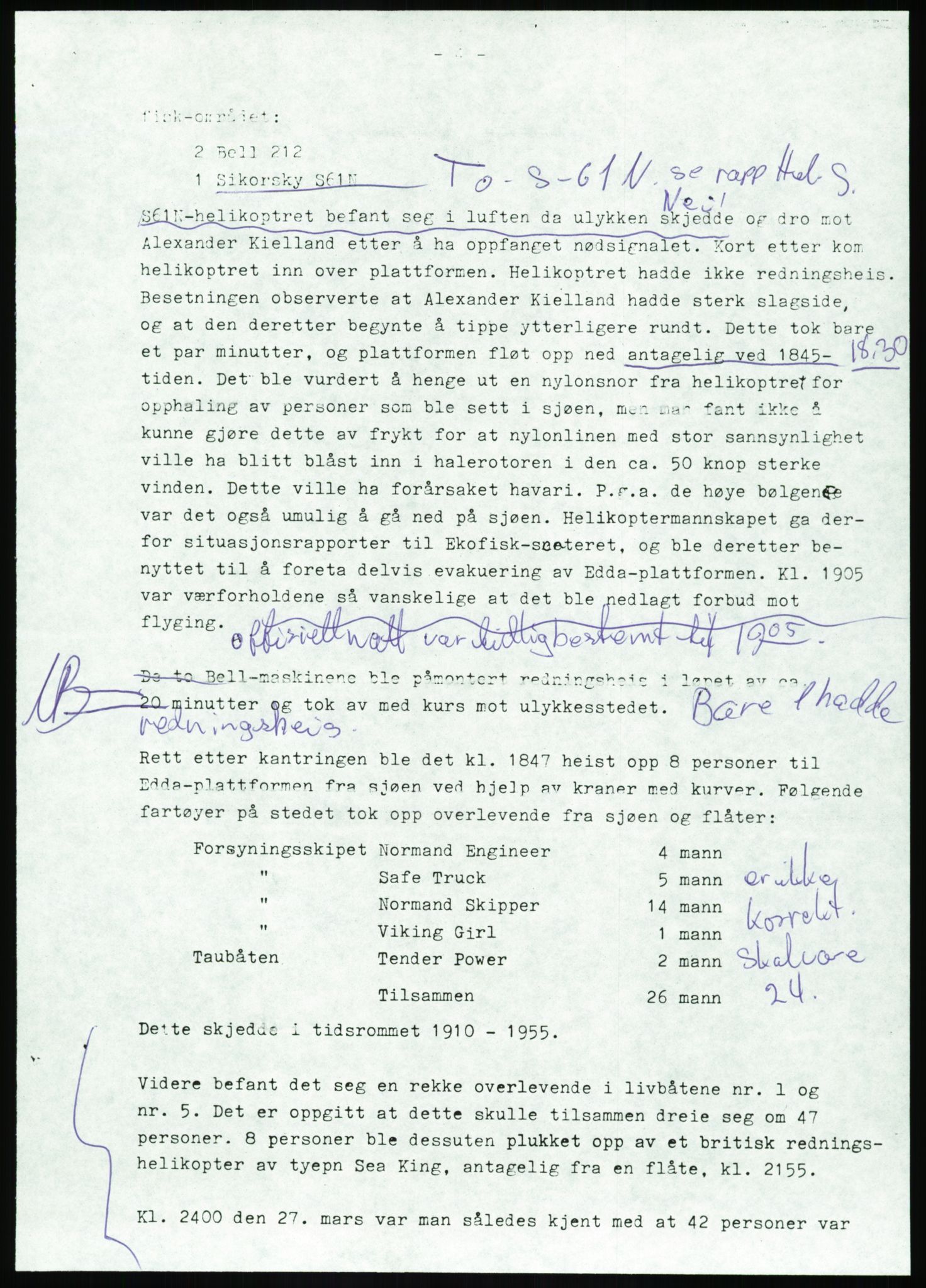 Justisdepartementet, Granskningskommisjonen ved Alexander Kielland-ulykken 27.3.1980, AV/RA-S-1165/D/L0017: P Hjelpefartøy (Doku.liste + P1-P6 av 6)/Q Hovedredningssentralen (Q0-Q27 av 27), 1980-1981, p. 350