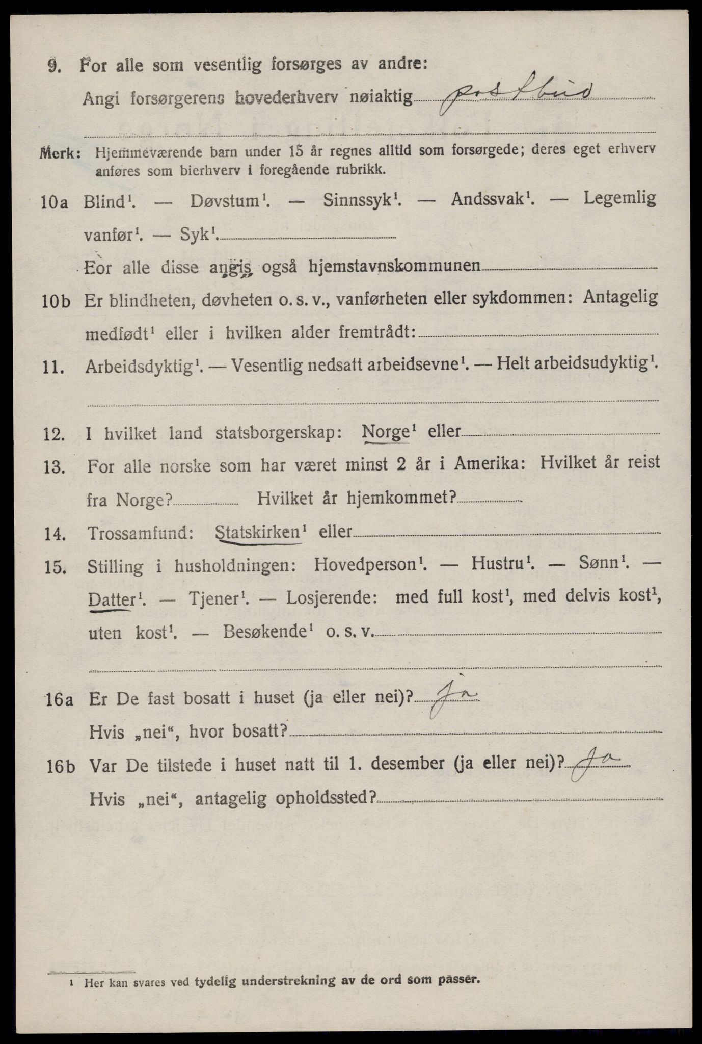 SAST, 1920 census for Skåre, 1920, p. 8195