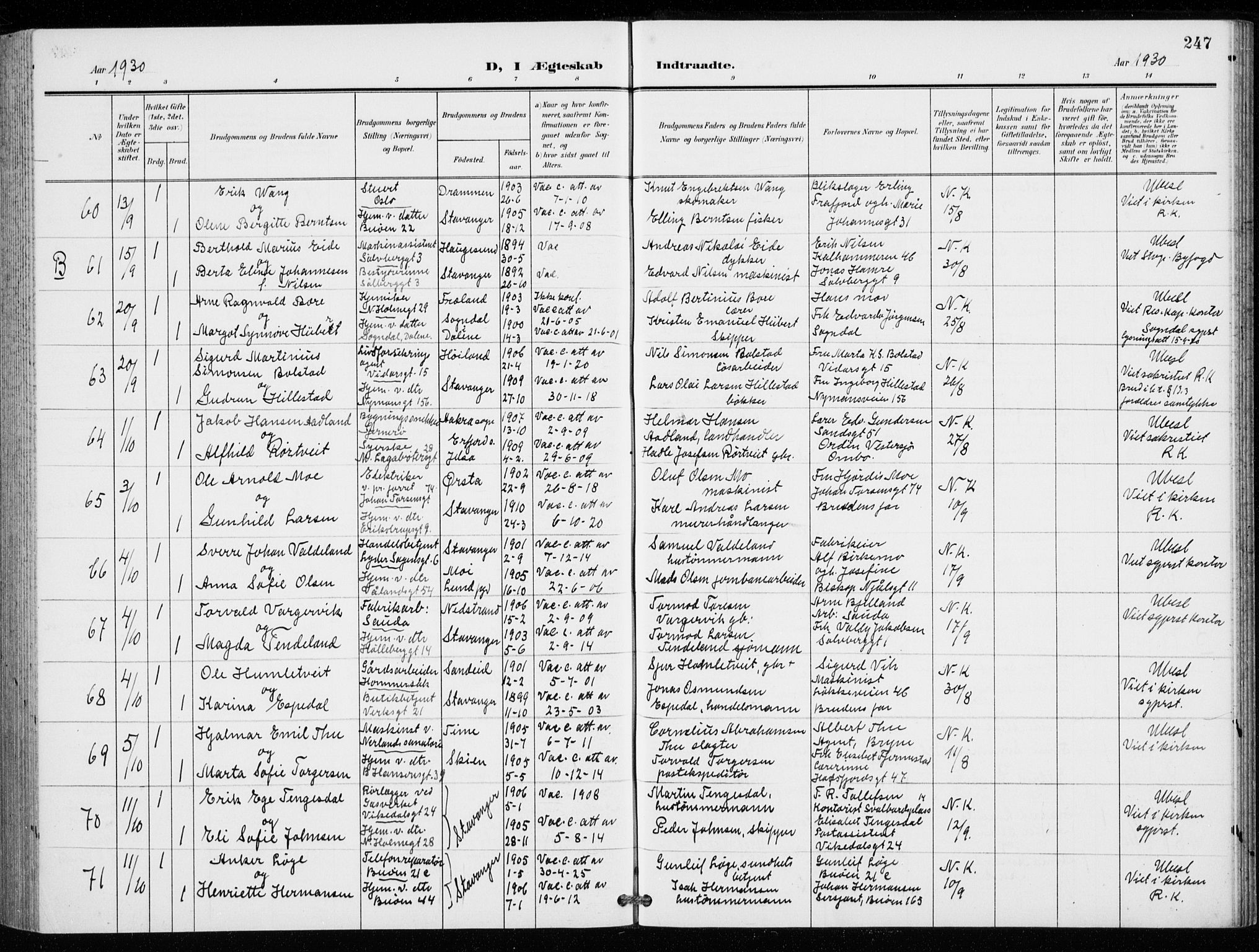 St. Petri sokneprestkontor, AV/SAST-A-101813/001/30/30BB/L0009: Parish register (copy) no. B 9, 1902-1935, p. 247