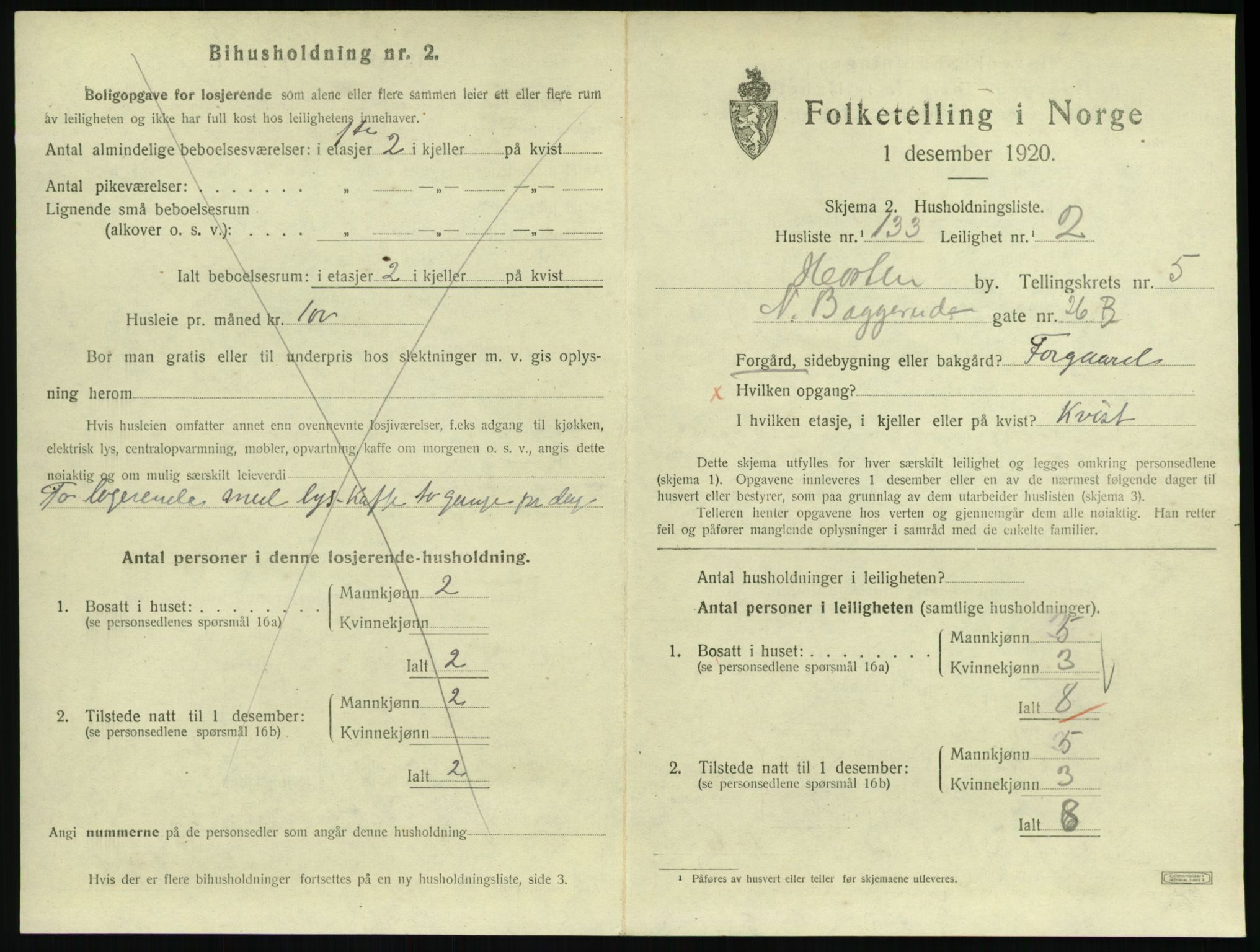 SAKO, 1920 census for Horten, 1920, p. 6123