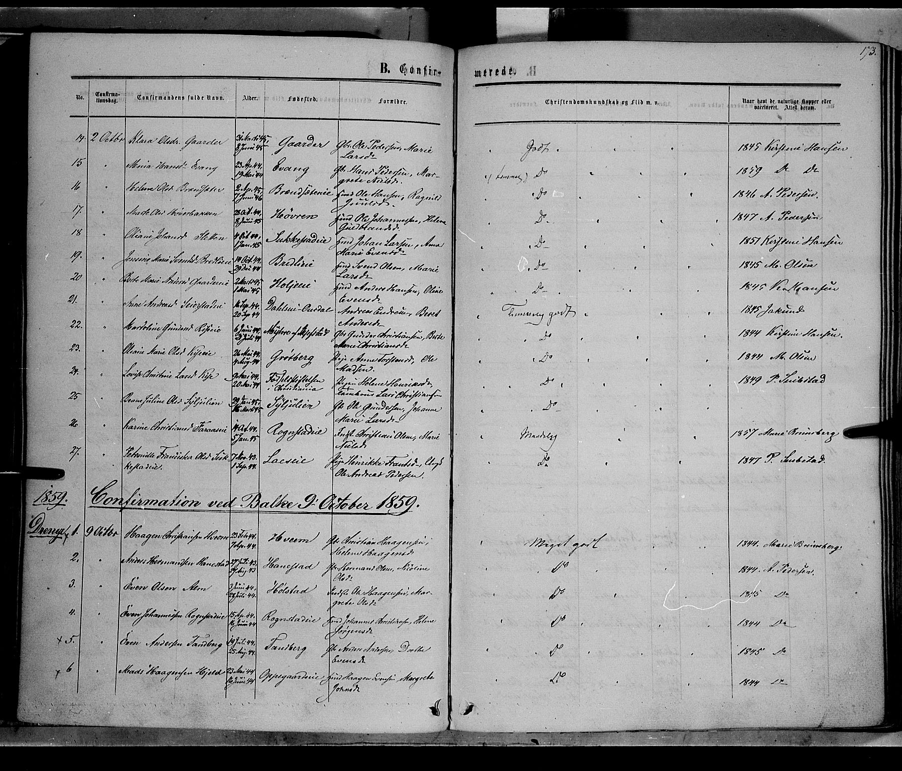 Østre Toten prestekontor, AV/SAH-PREST-104/H/Ha/Haa/L0004: Parish register (official) no. 4, 1857-1865, p. 173