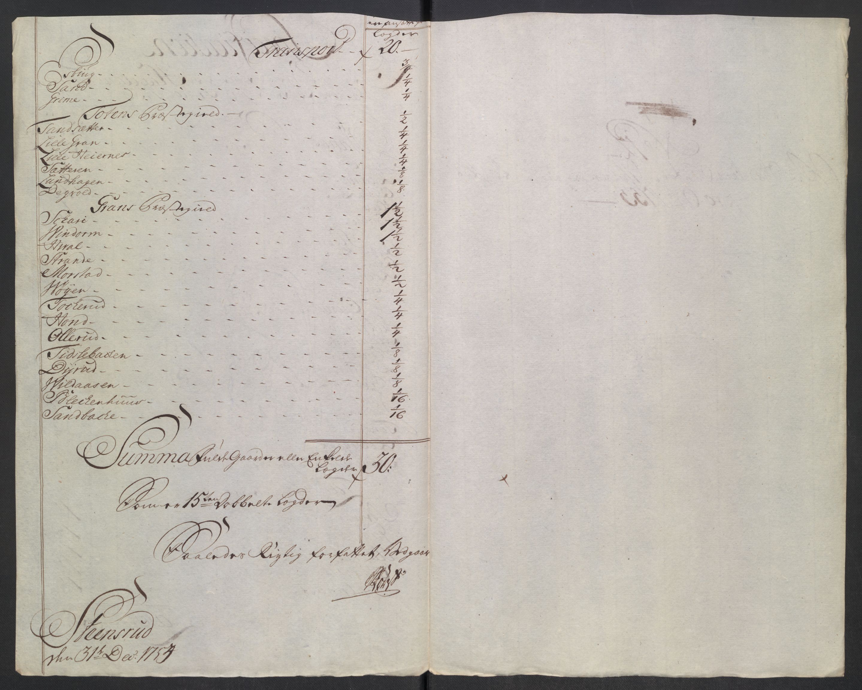 Rentekammeret inntil 1814, Reviderte regnskaper, Fogderegnskap, AV/RA-EA-4092/R18/L1349: Fogderegnskap Hadeland, Toten og Valdres, 1752-1753, p. 447