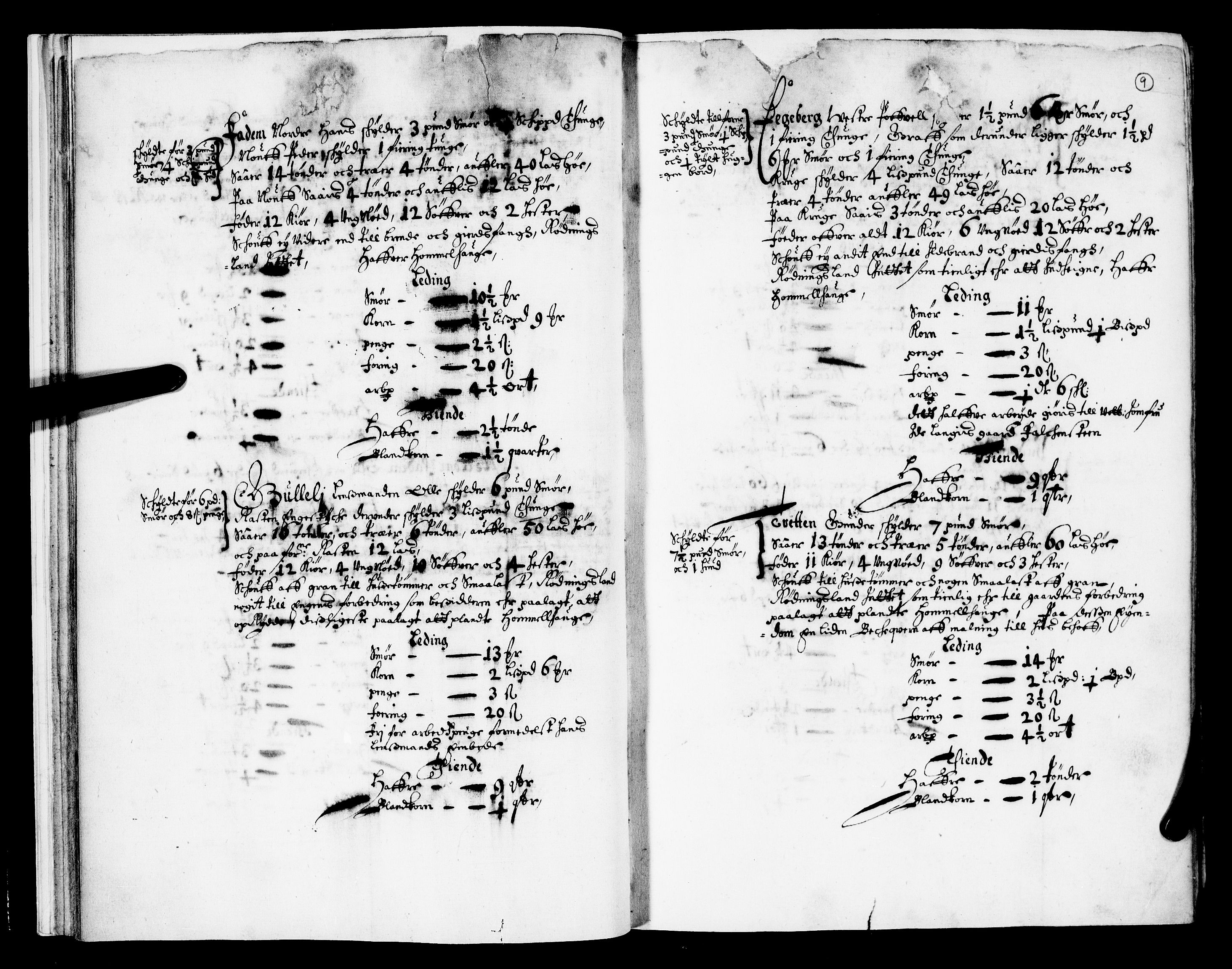 Rentekammeret inntil 1814, Realistisk ordnet avdeling, AV/RA-EA-4070/N/Nb/Nba/L0019: Tønsberg len, 1. del, 1668, p. 8b-9a