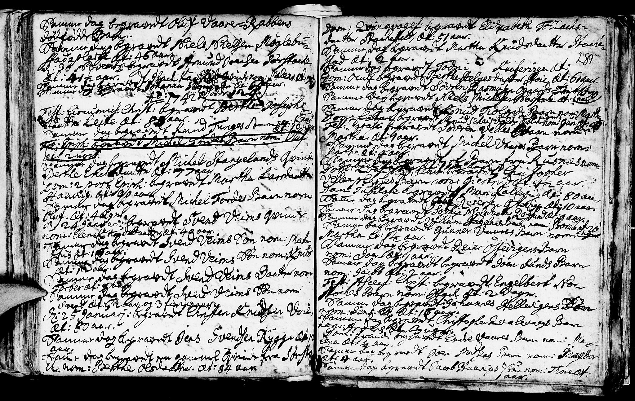 Avaldsnes sokneprestkontor, SAST/A -101851/H/Ha/Haa/L0001: Parish register (official) no. A 1, 1711-1764, p. 289