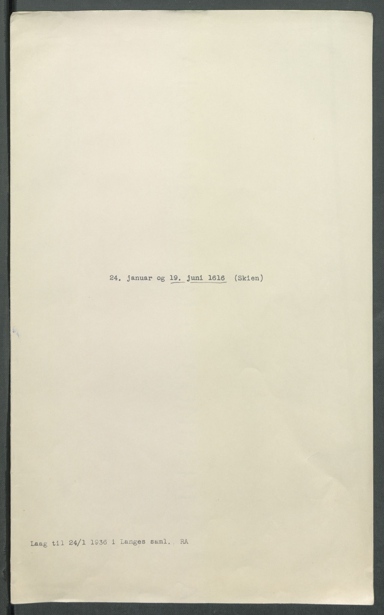 Riksarkivets diplomsamling, AV/RA-EA-5965/F02/L0125: Dokumenter, 1616, p. 26
