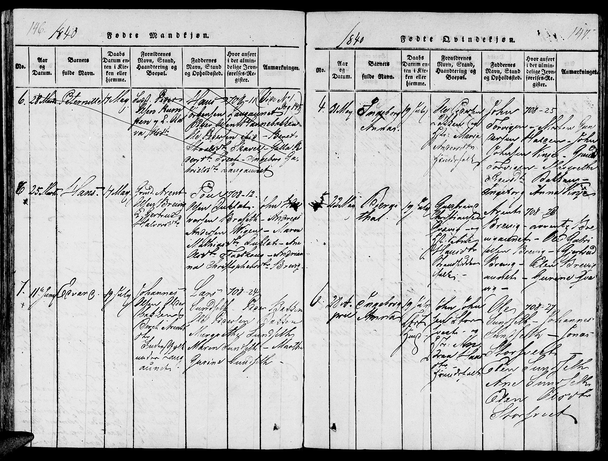 Ministerialprotokoller, klokkerbøker og fødselsregistre - Nord-Trøndelag, SAT/A-1458/733/L0322: Parish register (official) no. 733A01, 1817-1842, p. 146-147
