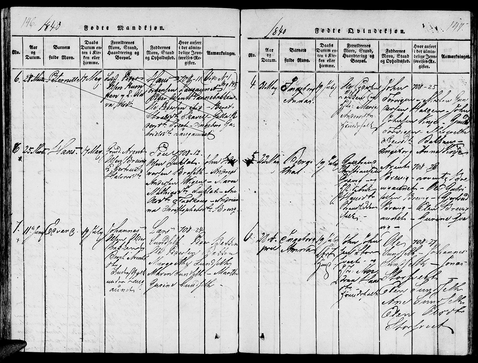 Ministerialprotokoller, klokkerbøker og fødselsregistre - Nord-Trøndelag, AV/SAT-A-1458/733/L0322: Parish register (official) no. 733A01, 1817-1842, p. 146-147