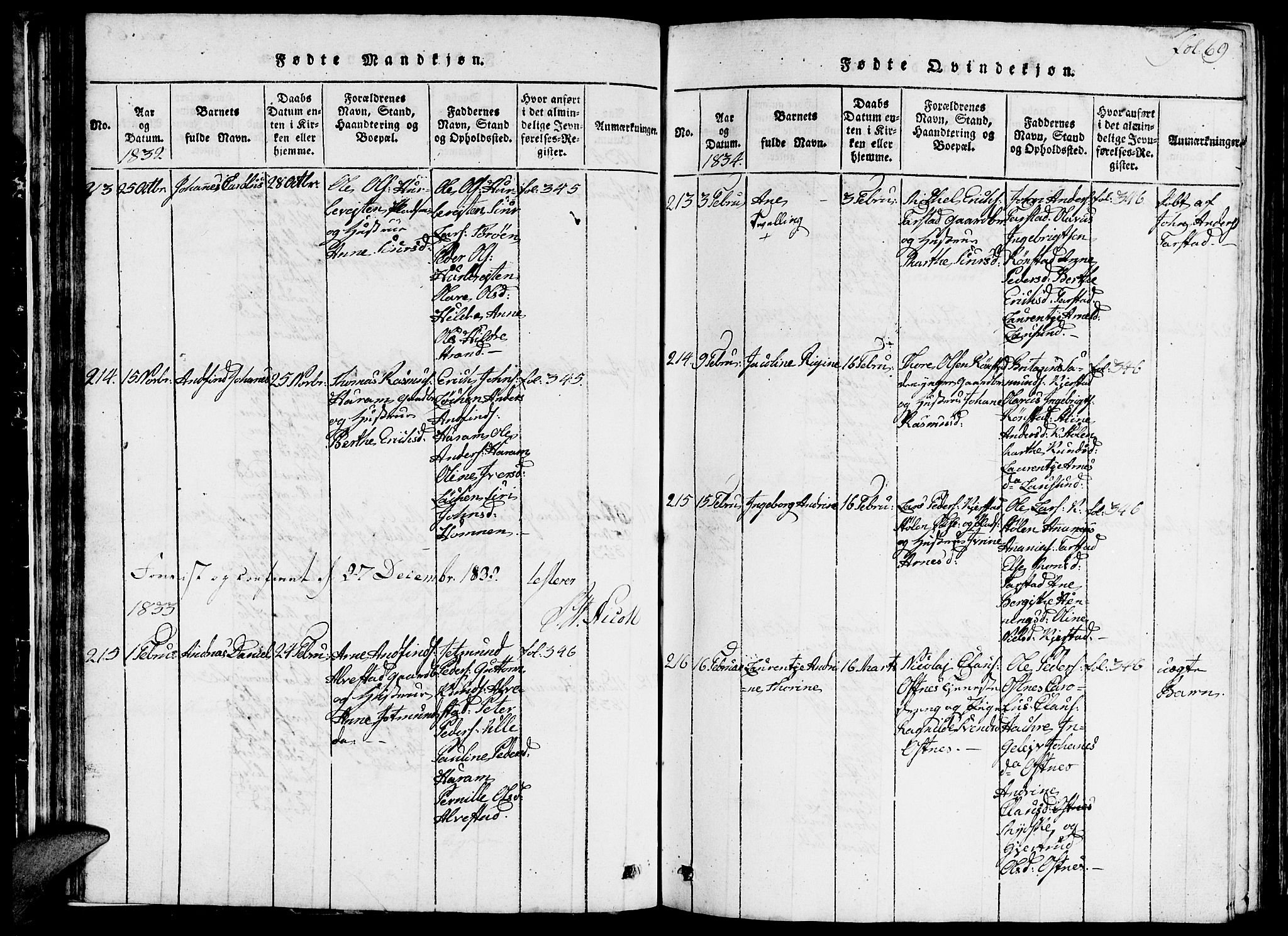 Ministerialprotokoller, klokkerbøker og fødselsregistre - Møre og Romsdal, AV/SAT-A-1454/536/L0506: Parish register (copy) no. 536C01, 1818-1859, p. 69