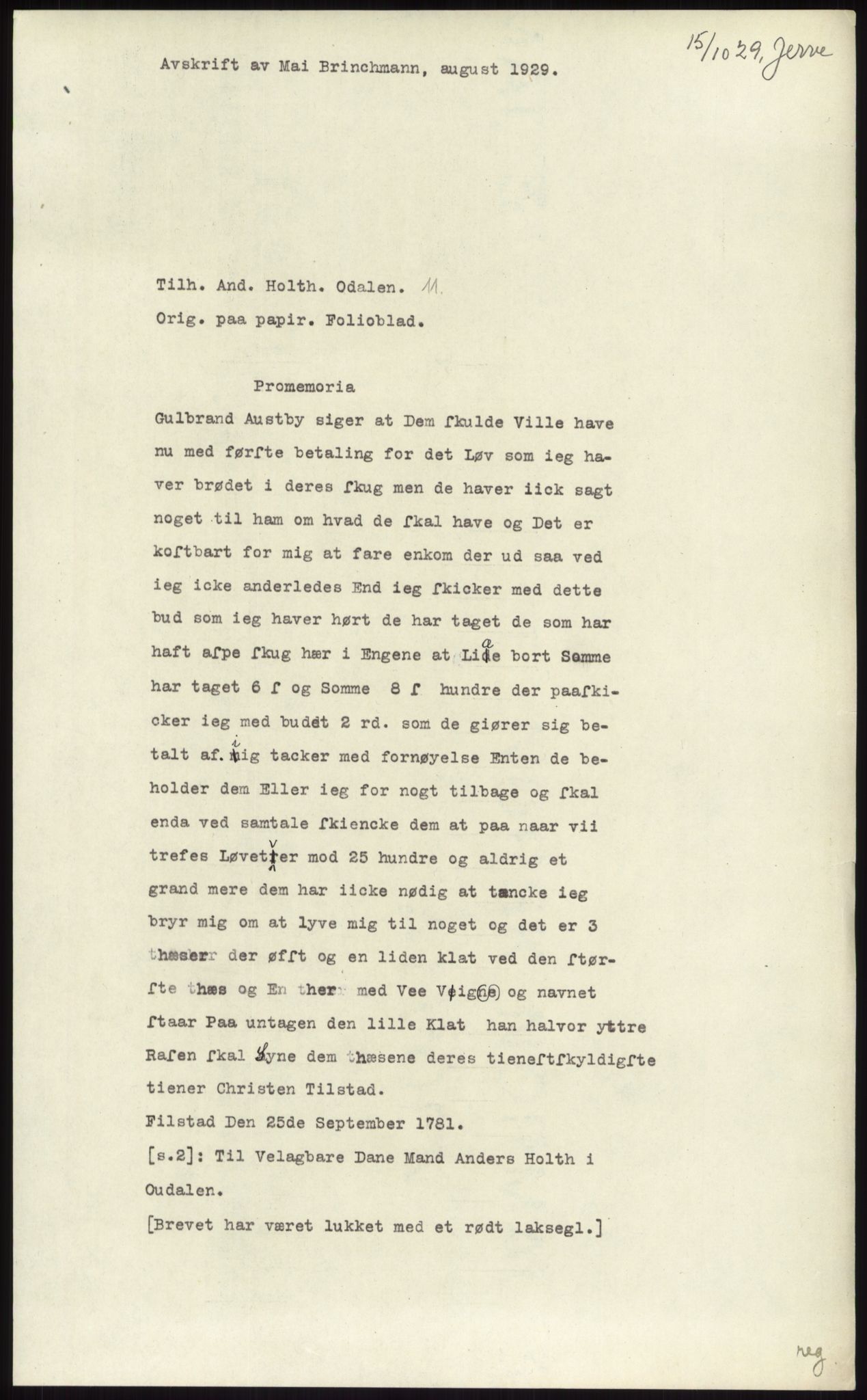 Samlinger til kildeutgivelse, Diplomavskriftsamlingen, AV/RA-EA-4053/H/Ha, p. 1482