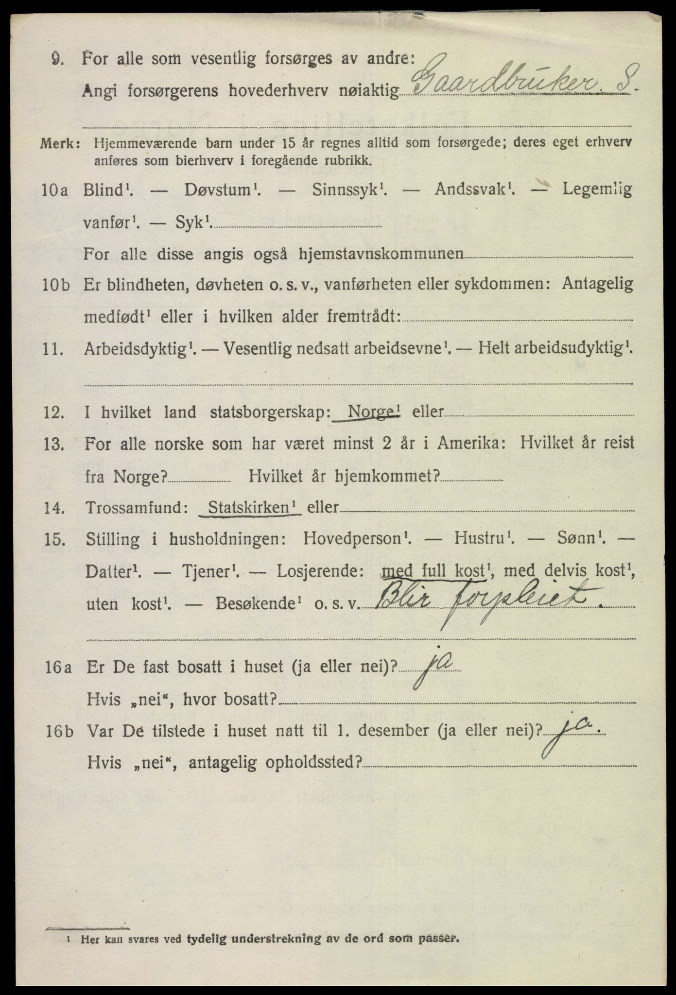 SAK, 1920 census for Greipstad, 1920, p. 1531