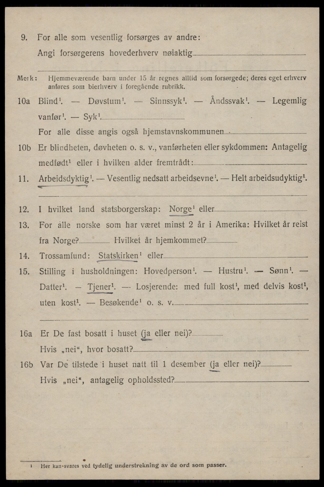 SAST, 1920 census for Skjold, 1920, p. 4423