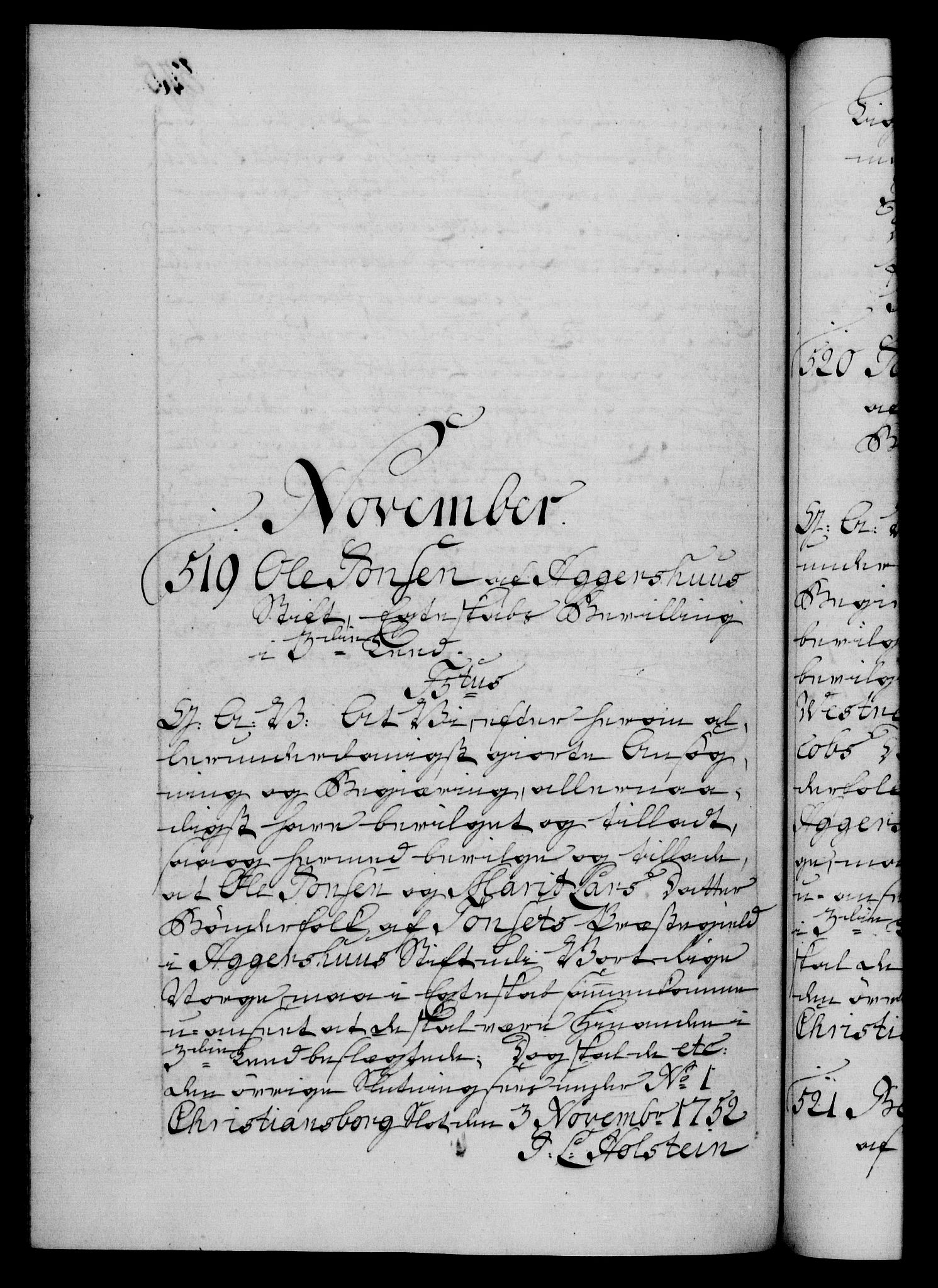 Danske Kanselli 1572-1799, AV/RA-EA-3023/F/Fc/Fca/Fcaa/L0037: Norske registre, 1751-1752, p. 825b