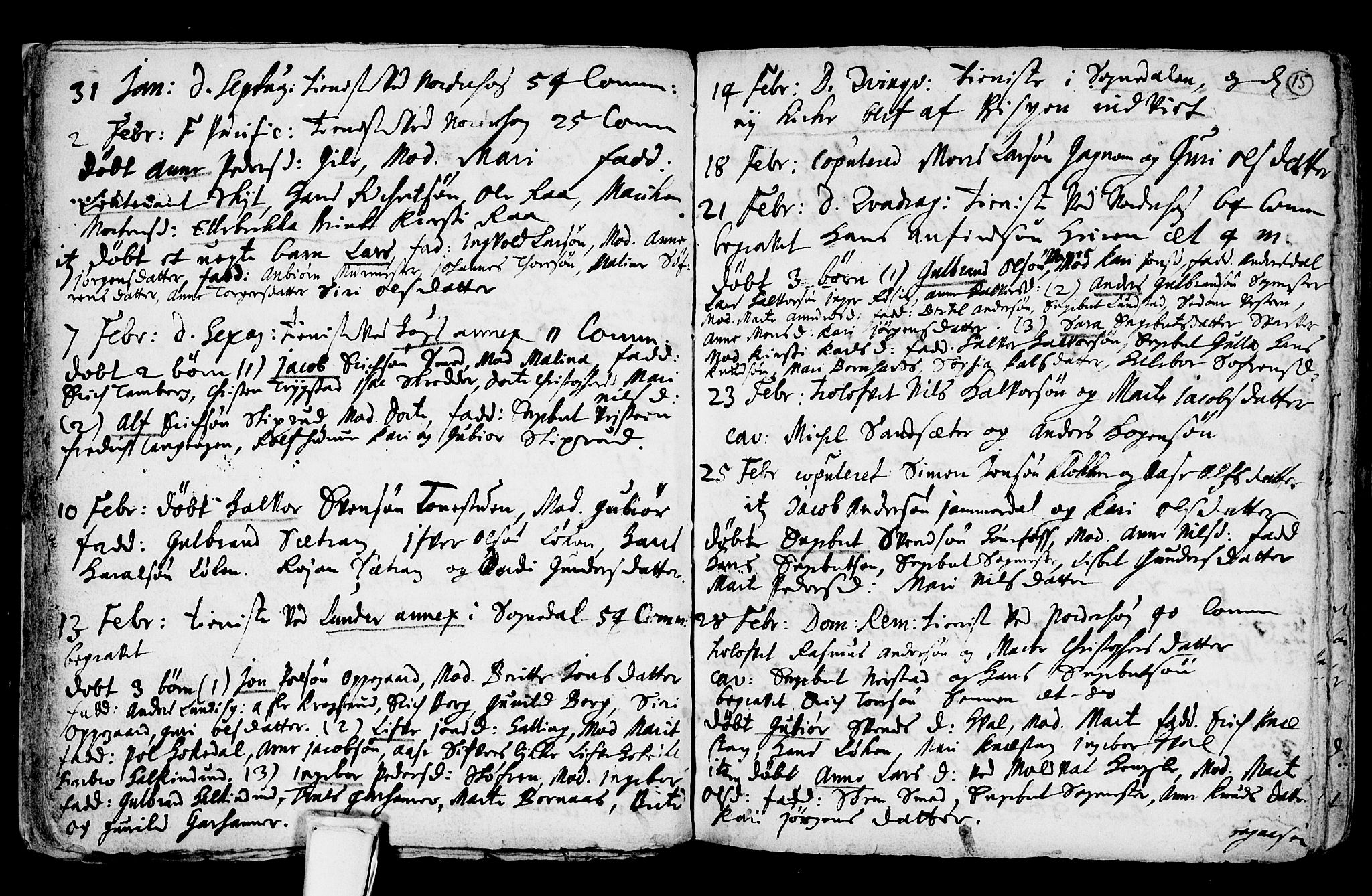 Norderhov kirkebøker, AV/SAKO-A-237/F/Fa/L0001: Parish register (official) no. 1, 1704-1716, p. 15