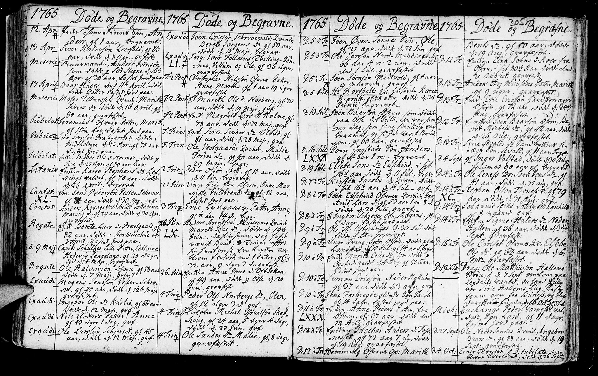 Ministerialprotokoller, klokkerbøker og fødselsregistre - Nord-Trøndelag, SAT/A-1458/723/L0231: Parish register (official) no. 723A02, 1748-1780, p. 305