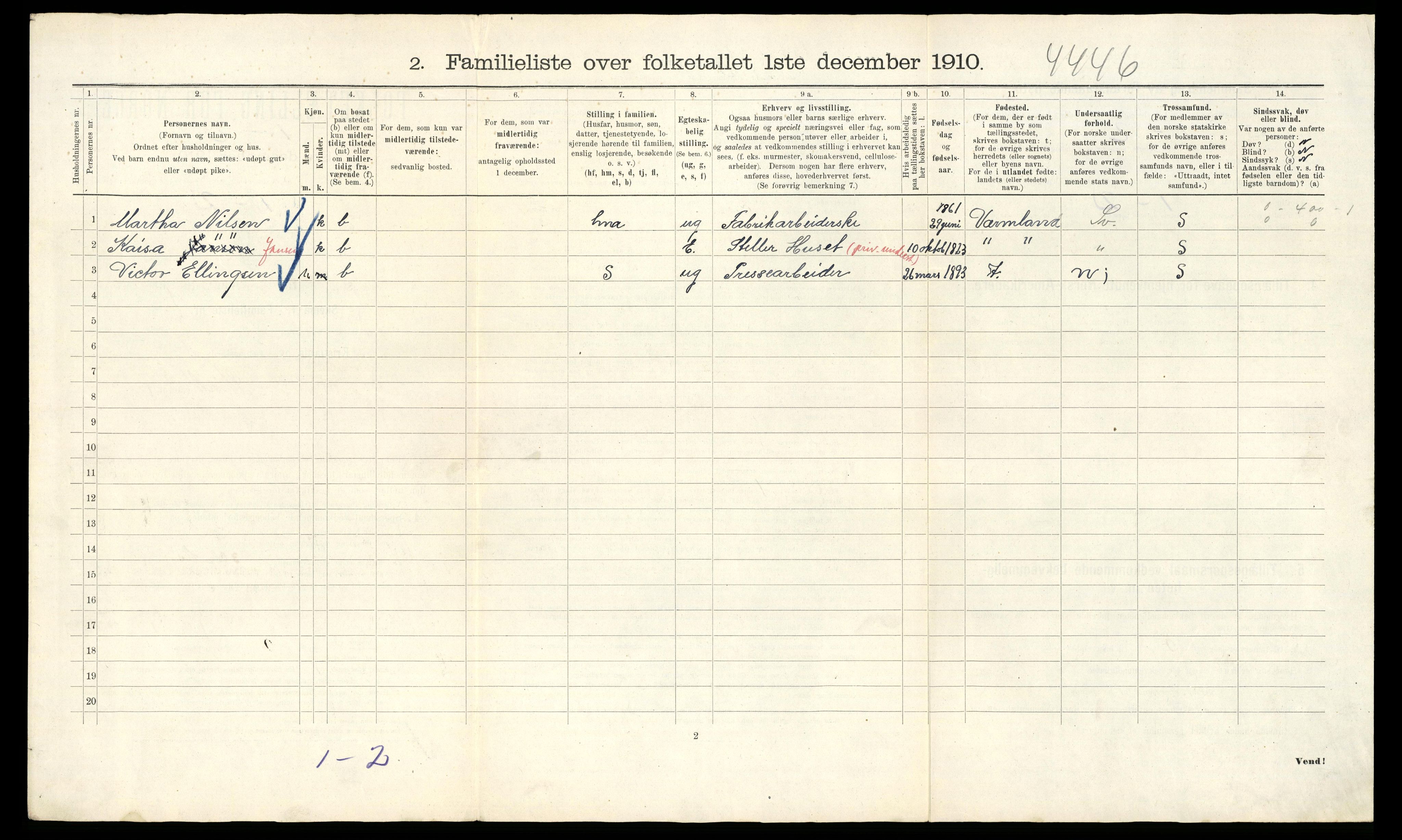 RA, 1910 census for Kristiania, 1910, p. 91750