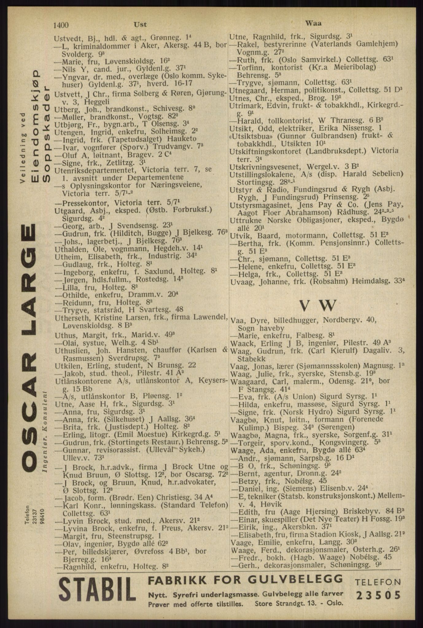 Kristiania/Oslo adressebok, PUBL/-, 1934, p. 1400