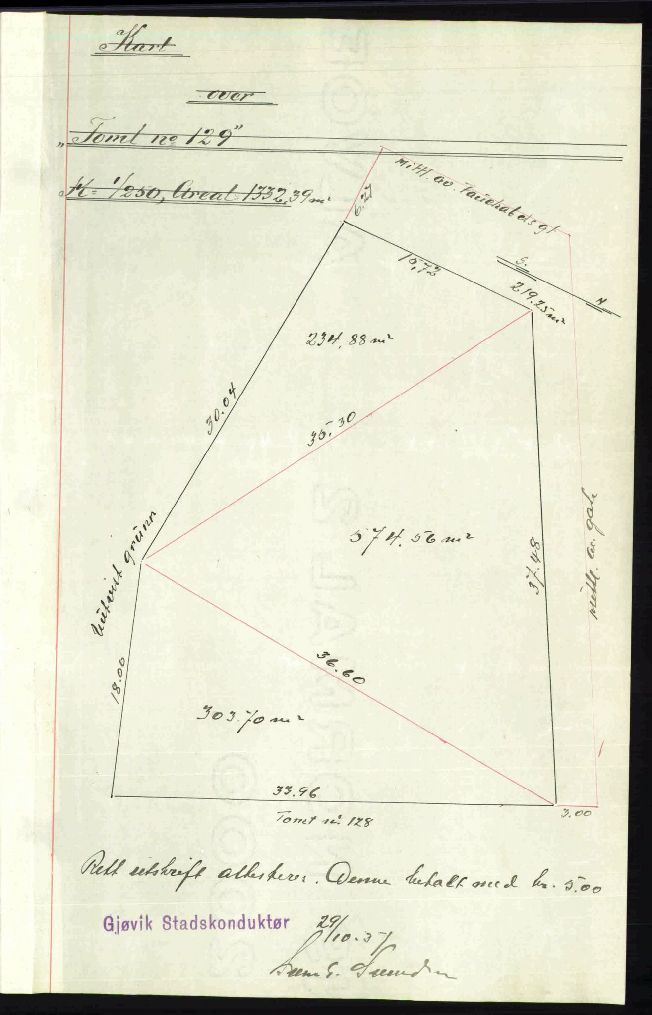 Toten tingrett, SAH/TING-006/H/Hb/Hbc/L0003: Mortgage book no. Hbc-03, 1937-1938, Diary no: : 516/1938