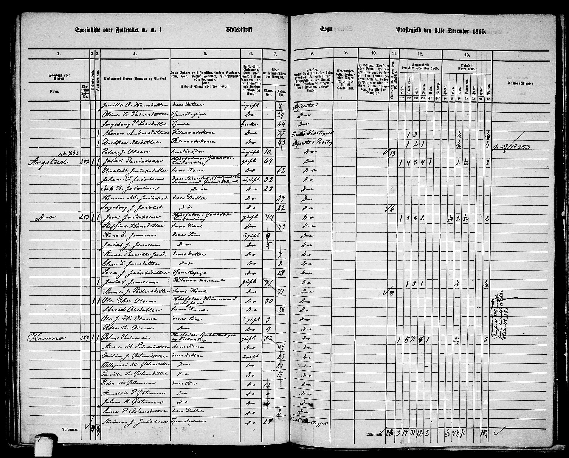 RA, 1865 census for Skjerstad, 1865, p. 124