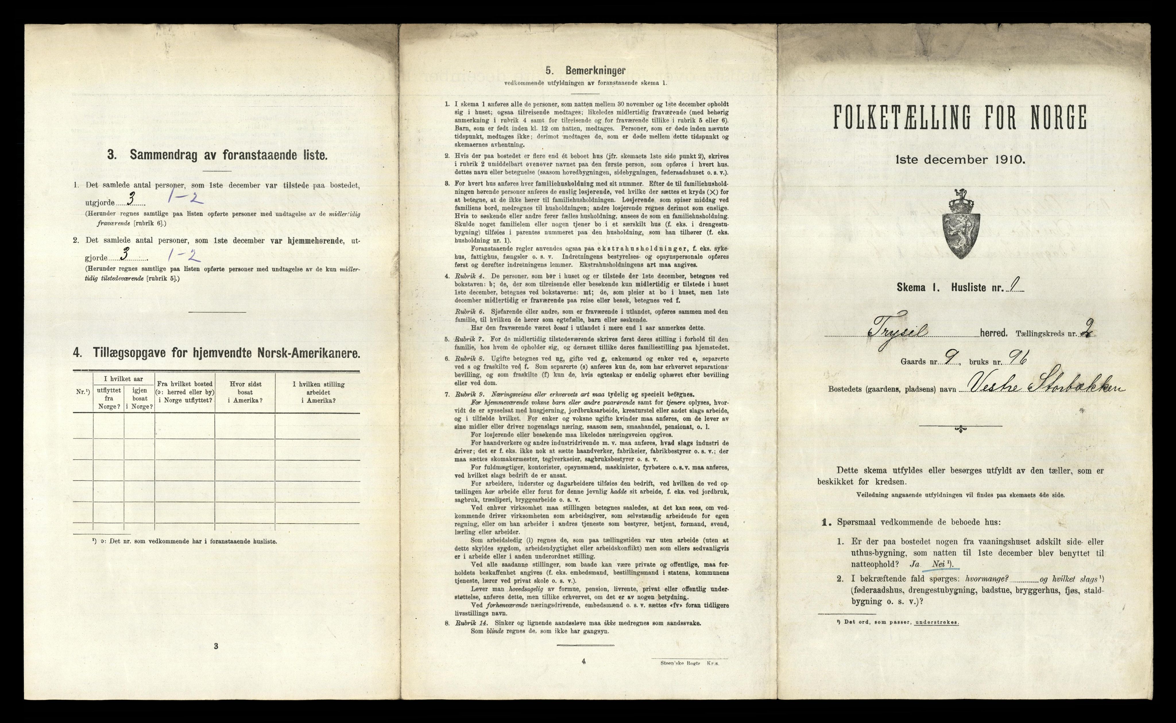 RA, 1910 census for Trysil, 1910, p. 241