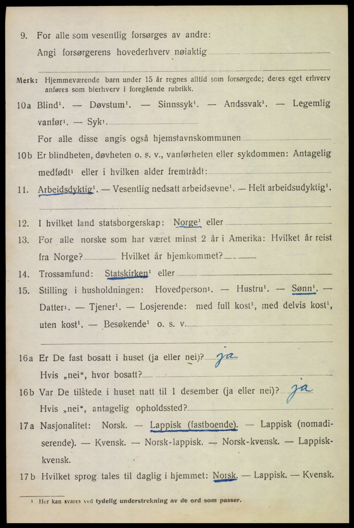 SAT, 1920 census for Ankenes, 1920, p. 6806