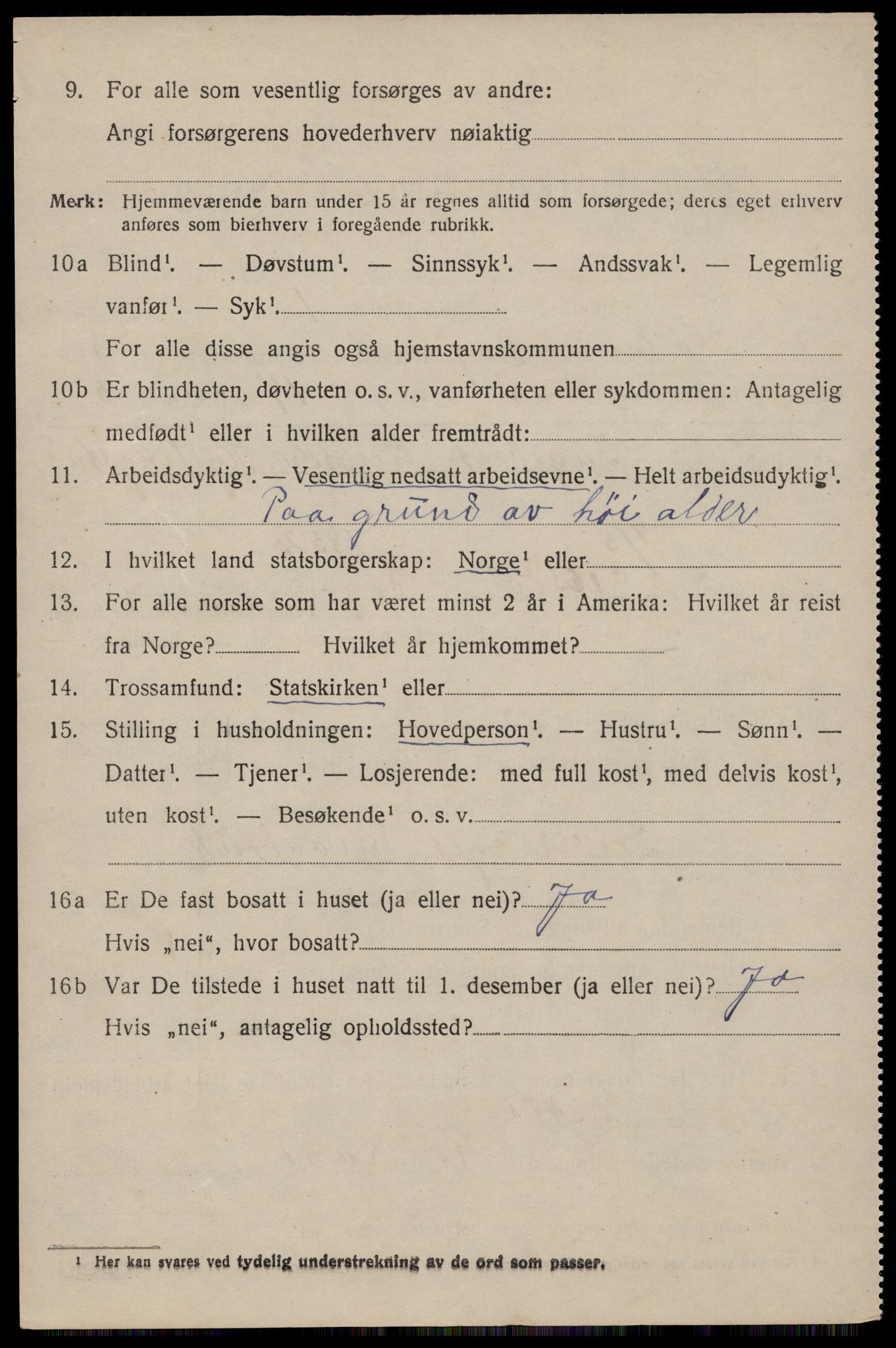 SAST, 1920 census for Høyland, 1920, p. 3037