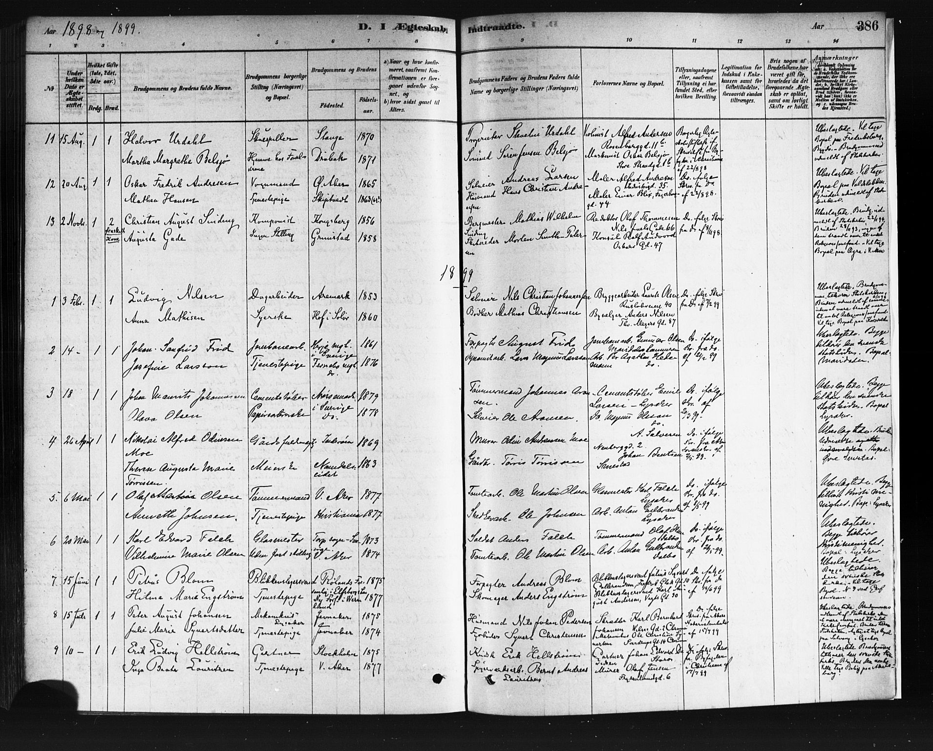 Vestre Aker prestekontor Kirkebøker, SAO/A-10025/F/Fa/L0008: Parish register (official) no. 8, 1878-1903, p. 386