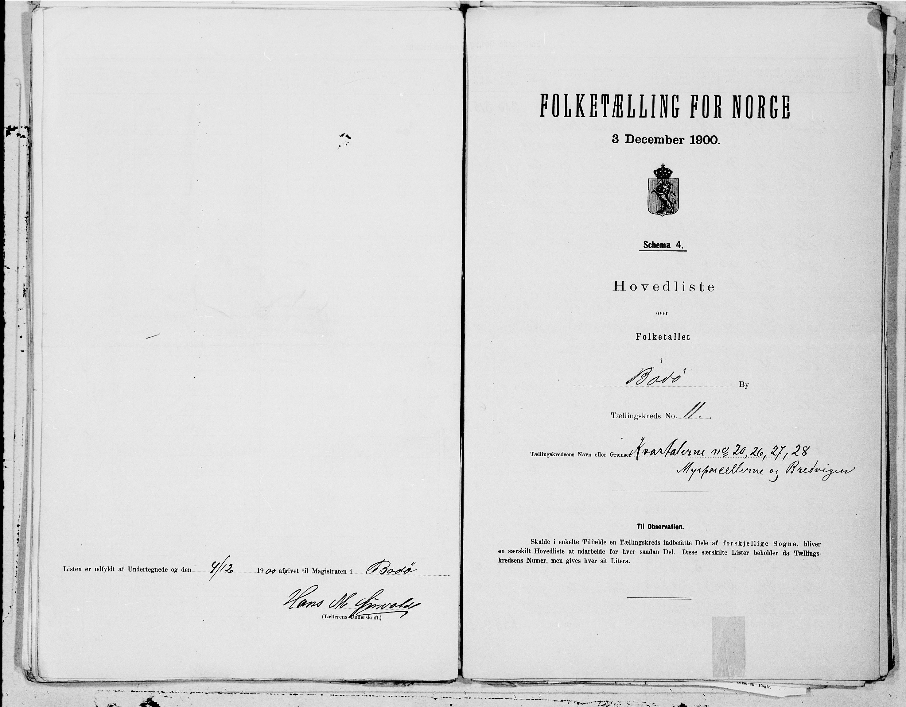 SAT, 1900 census for Bodø, 1900, p. 22