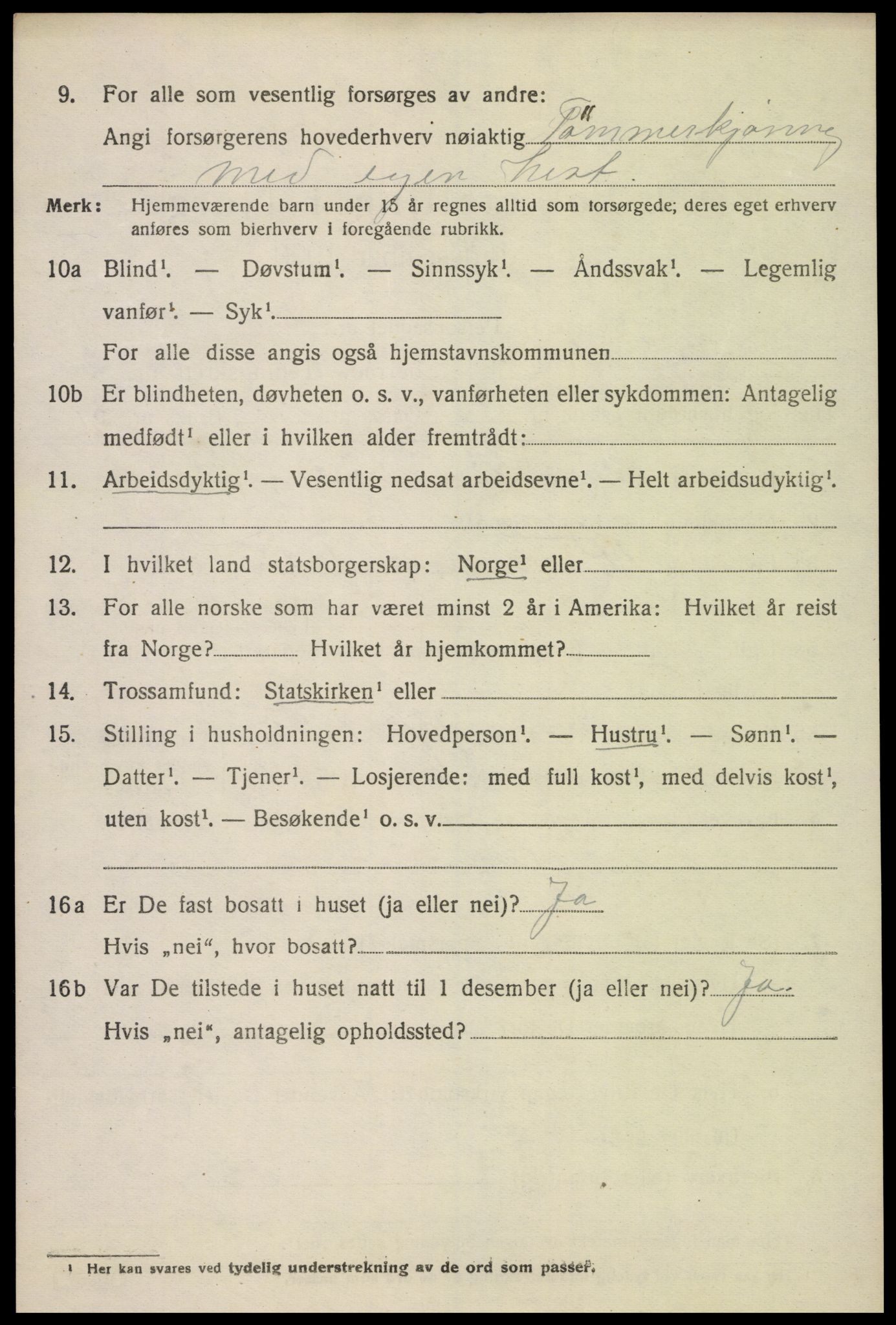 SAK, 1920 census for Gjøvdal, 1920, p. 855