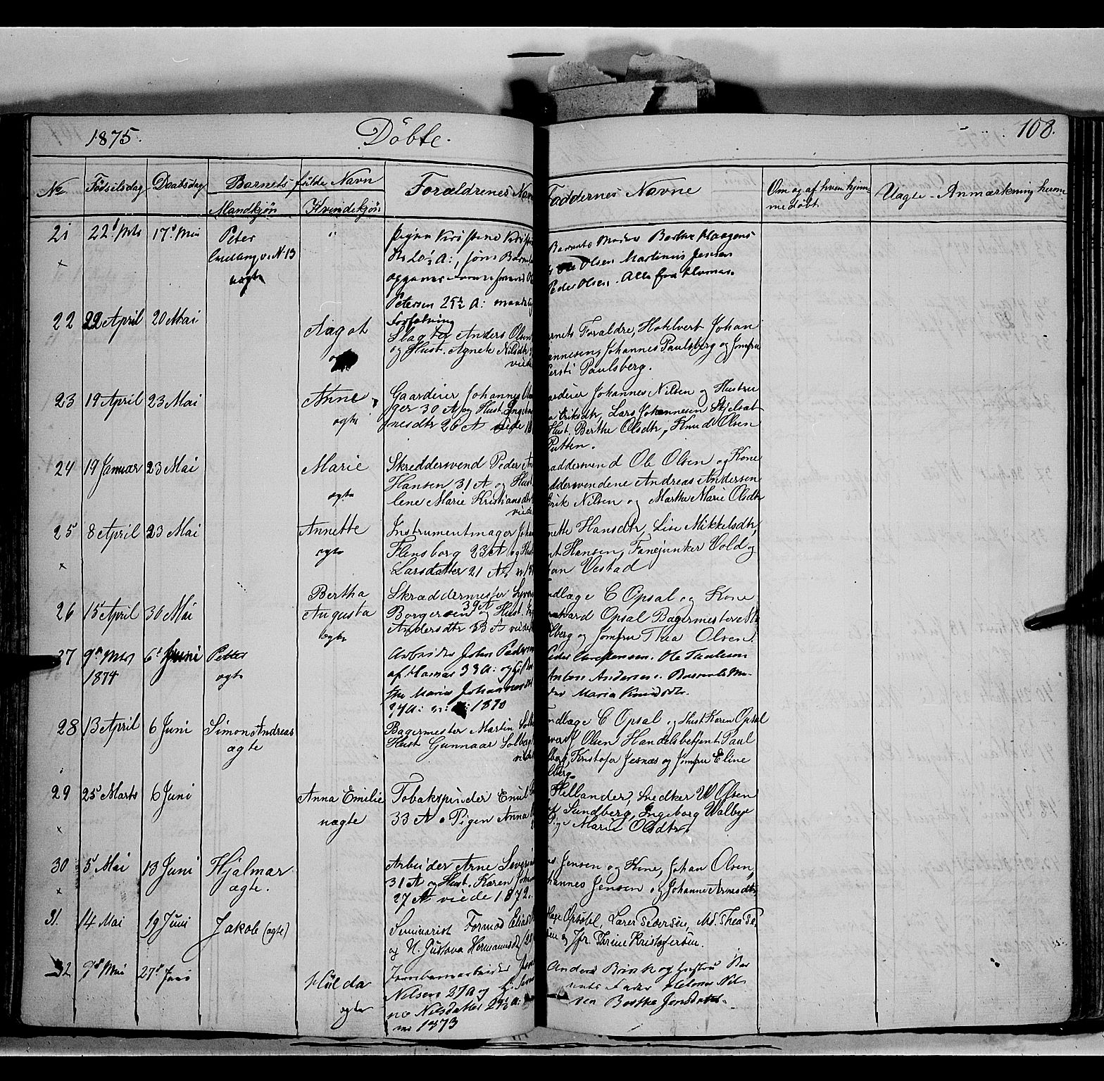 Vang prestekontor, Hedmark, SAH/PREST-008/H/Ha/Haa/L0011: Parish register (official) no. 11, 1852-1877, p. 108