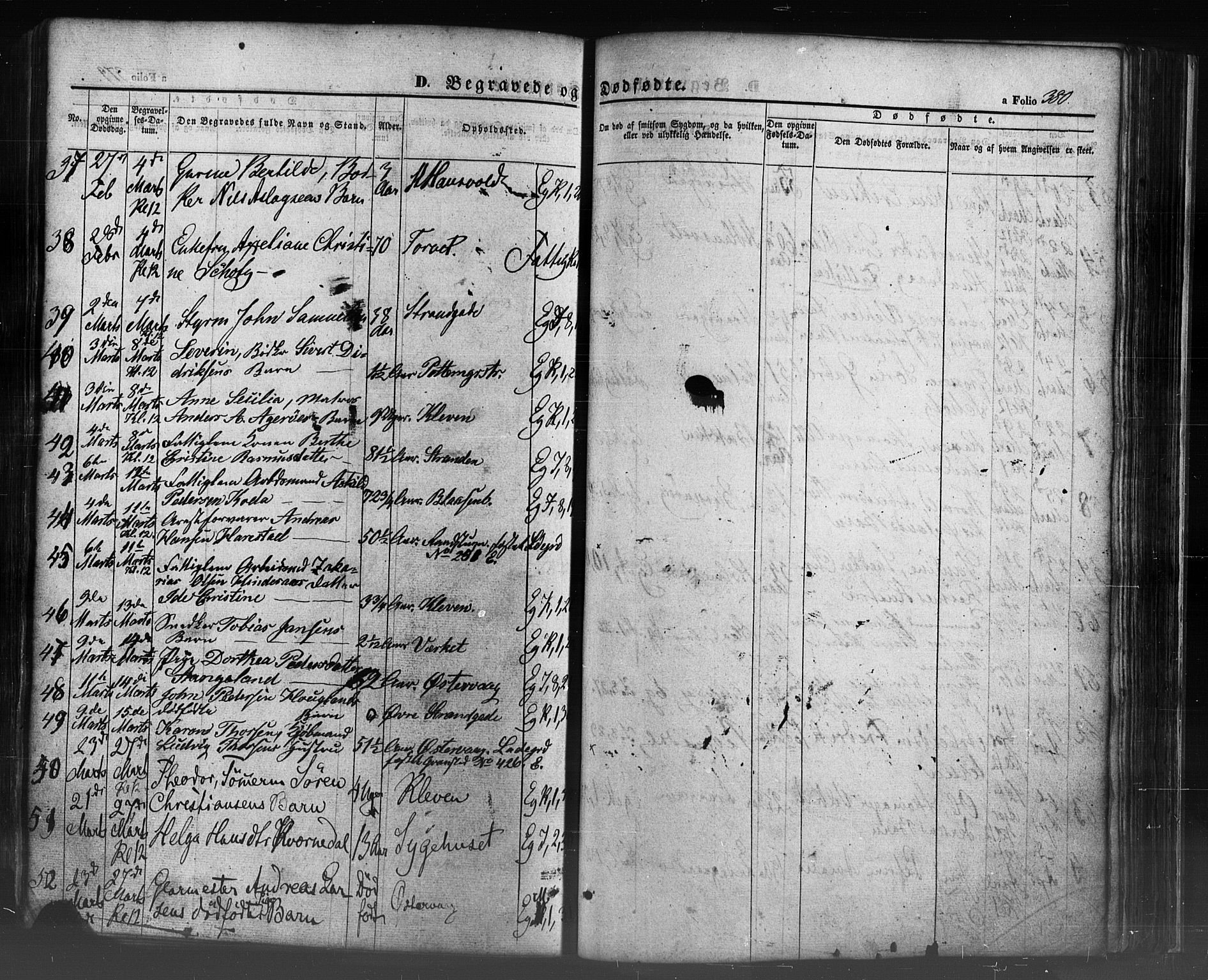 Domkirken sokneprestkontor, SAST/A-101812/001/30/30BB/L0009: Parish register (copy) no. B 9, 1850-1858, p. 380
