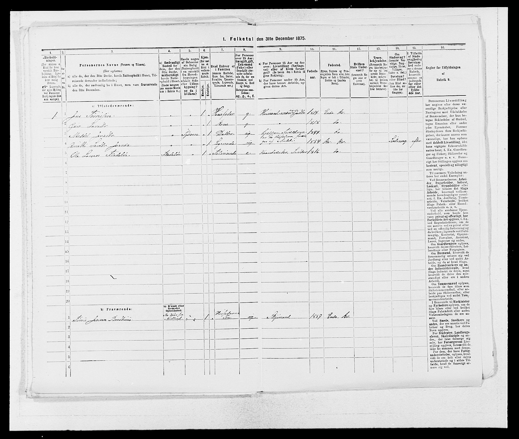 SAB, 1875 census for 1224P Kvinnherad, 1875, p. 531