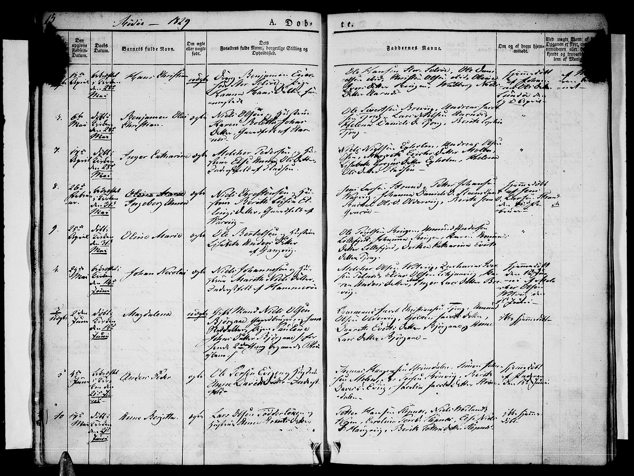 Ministerialprotokoller, klokkerbøker og fødselsregistre - Nordland, AV/SAT-A-1459/841/L0598: Parish register (official) no. 841A06 /1, 1825-1844, p. 15