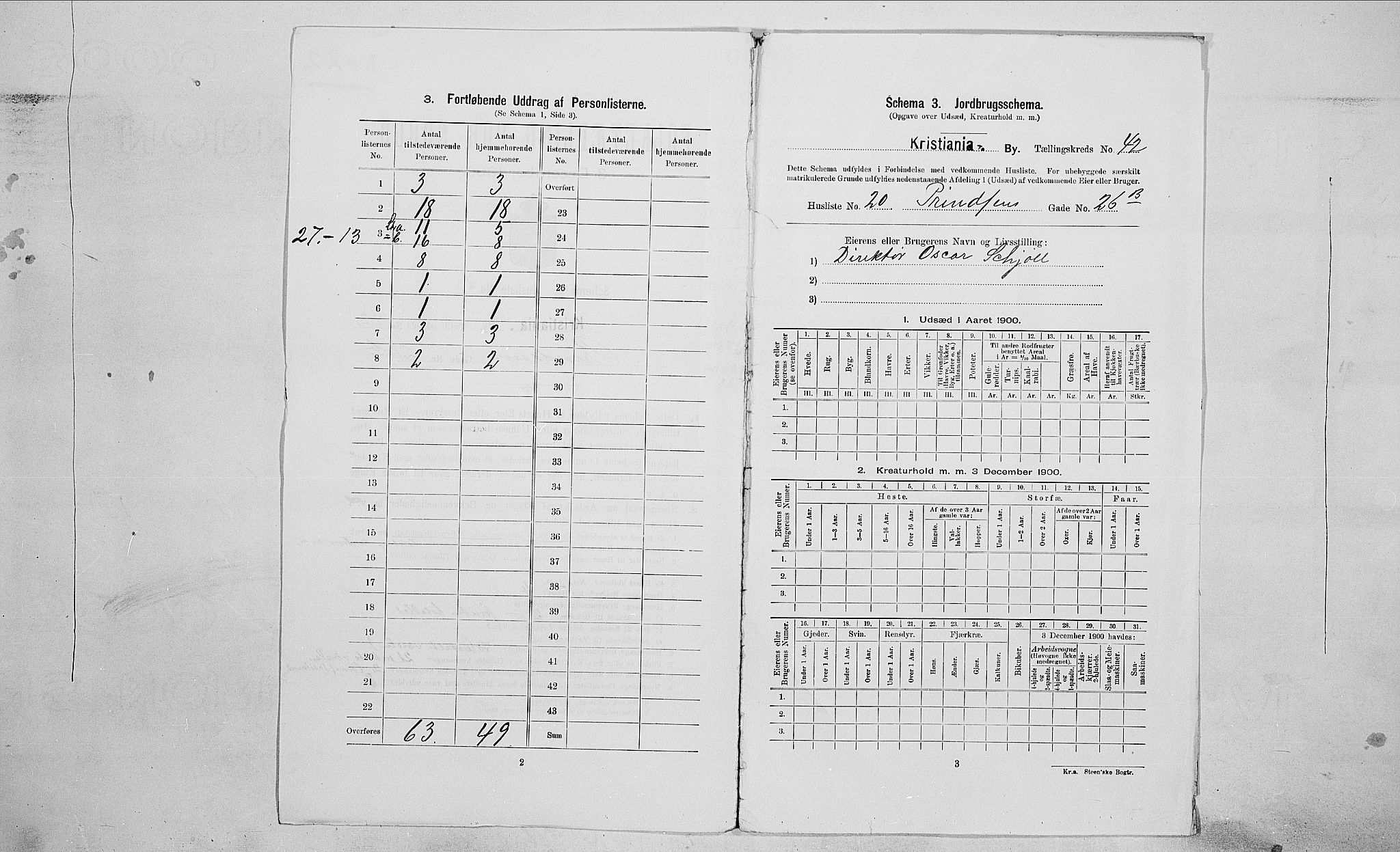 SAO, 1900 census for Kristiania, 1900, p. 73128