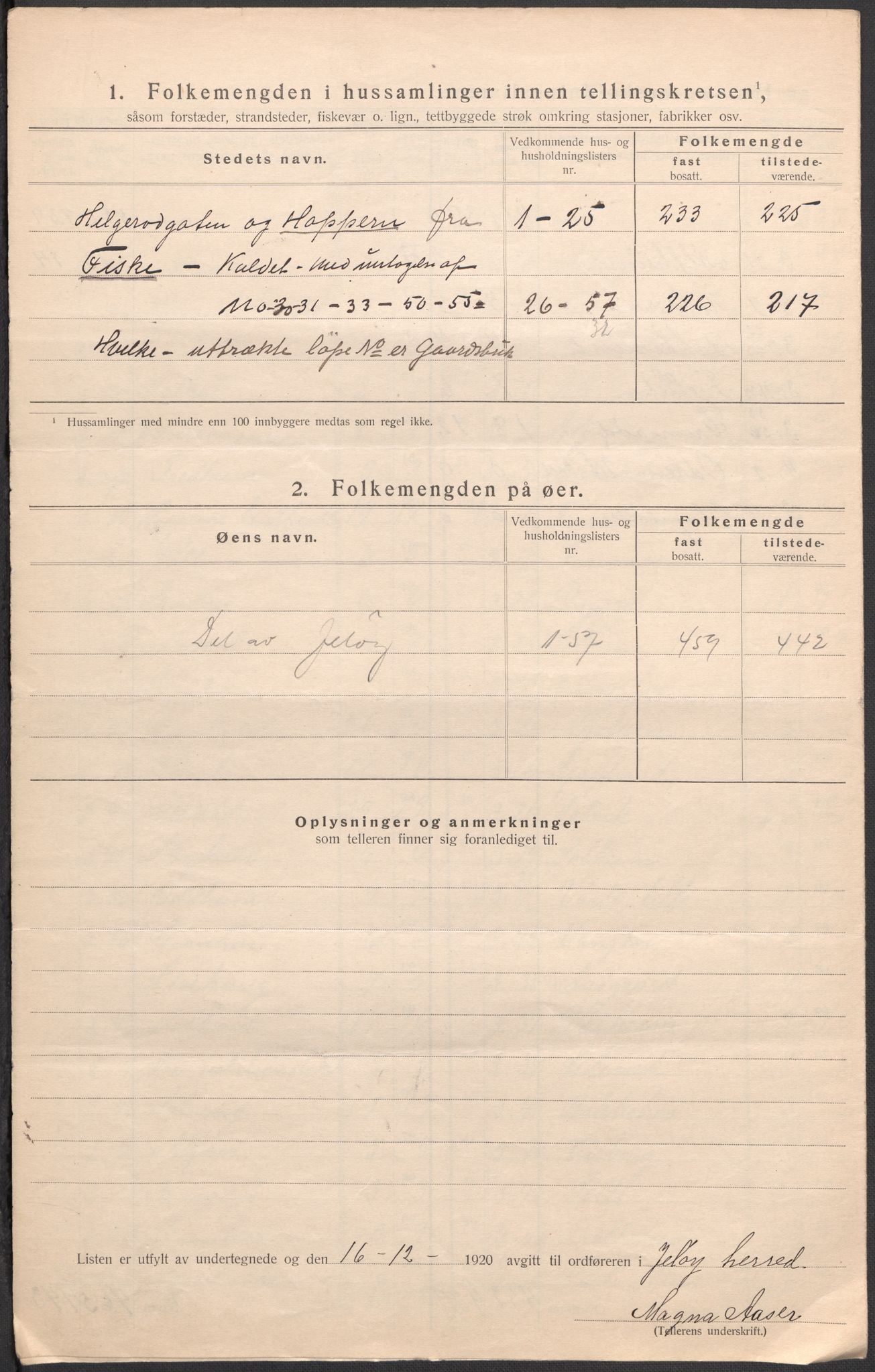 SAO, 1920 census for Moss land district, 1920, p. 11