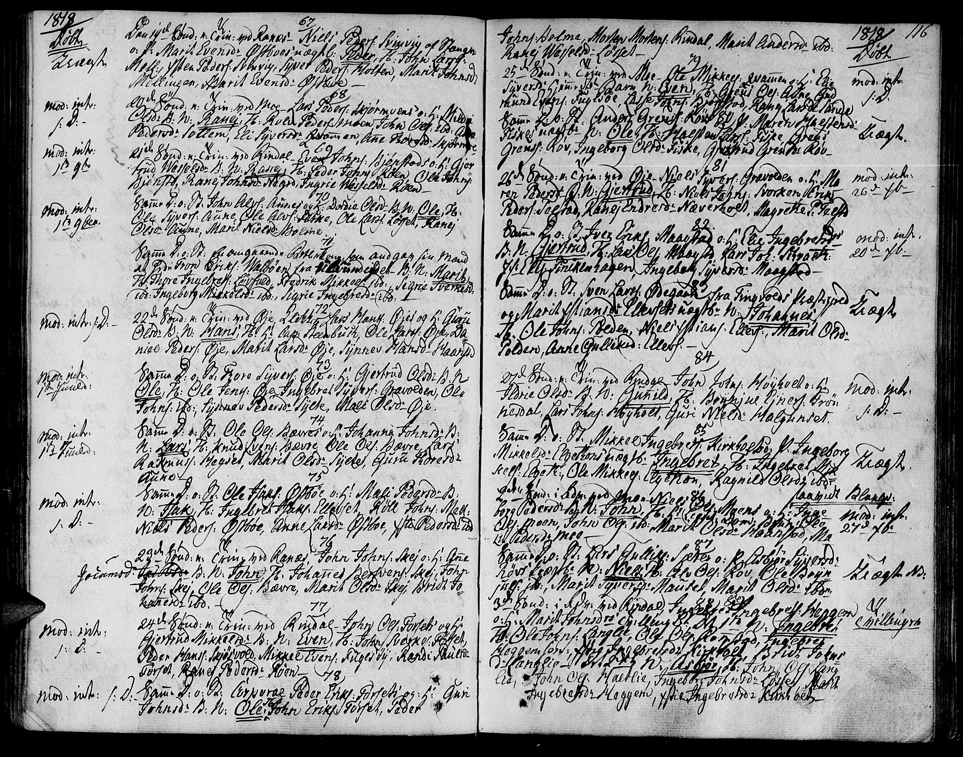 Ministerialprotokoller, klokkerbøker og fødselsregistre - Møre og Romsdal, SAT/A-1454/595/L1040: Parish register (official) no. 595A02, 1797-1819, p. 116
