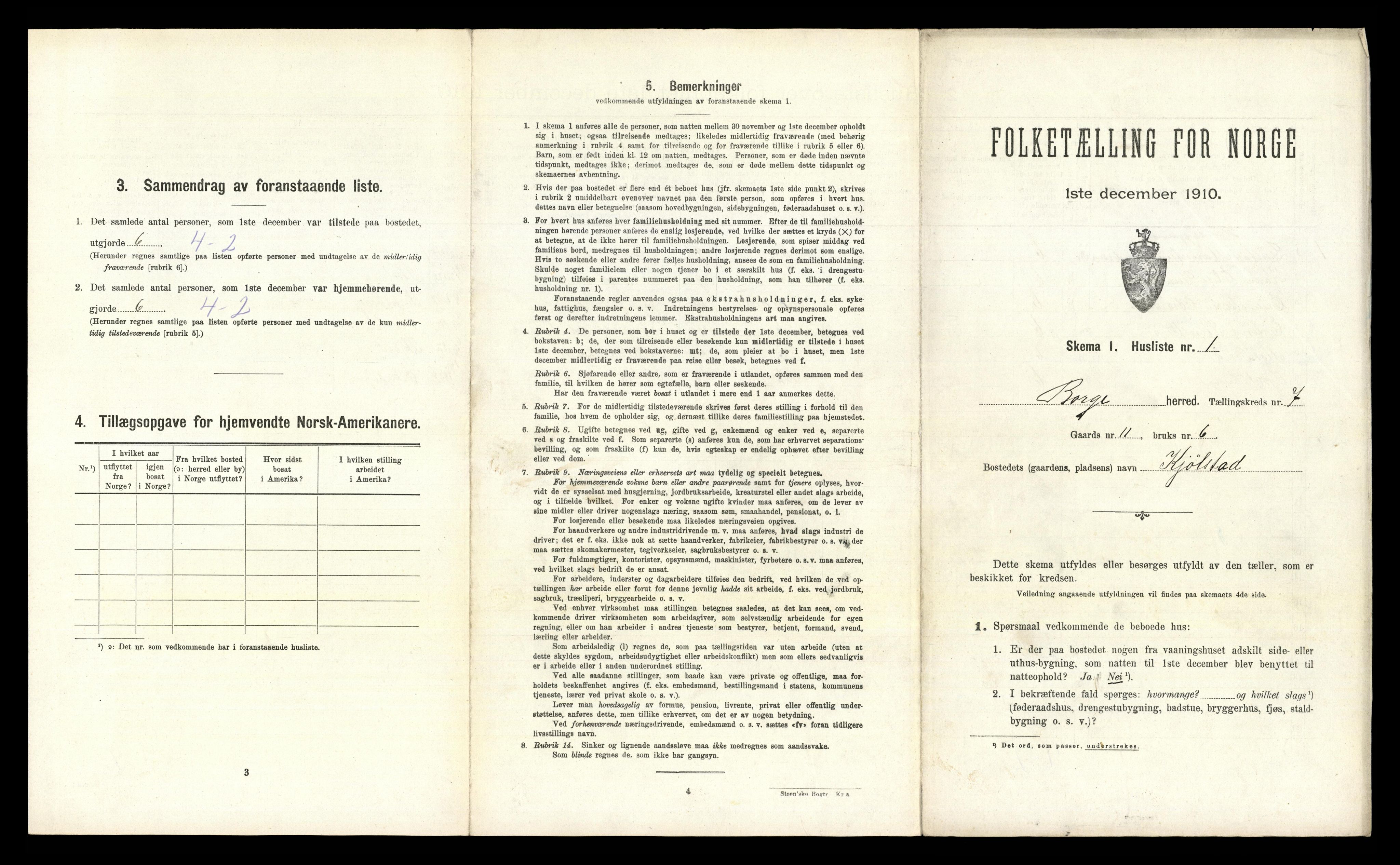 RA, 1910 census for Borge, 1910, p. 936