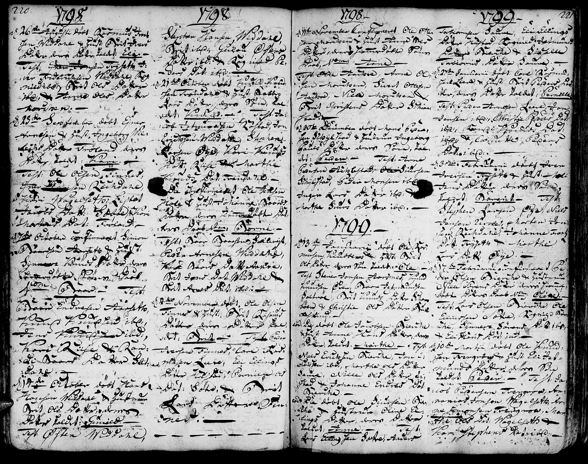 Ministerialprotokoller, klokkerbøker og fødselsregistre - Møre og Romsdal, AV/SAT-A-1454/515/L0206: Parish register (official) no. 515A02, 1765-1818, p. 220-221