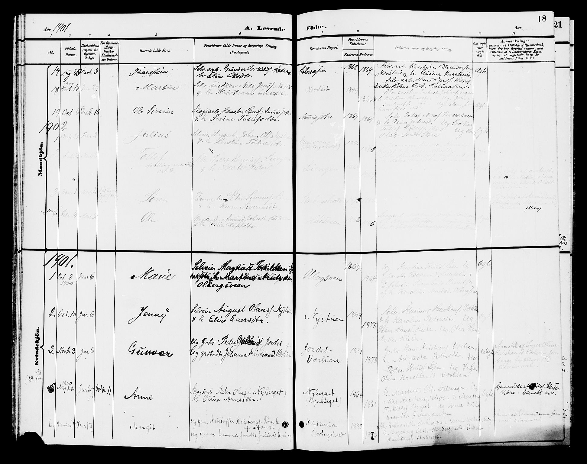 Elverum prestekontor, AV/SAH-PREST-044/H/Ha/Hab/L0006: Parish register (copy) no. 6, 1896-1907, p. 18