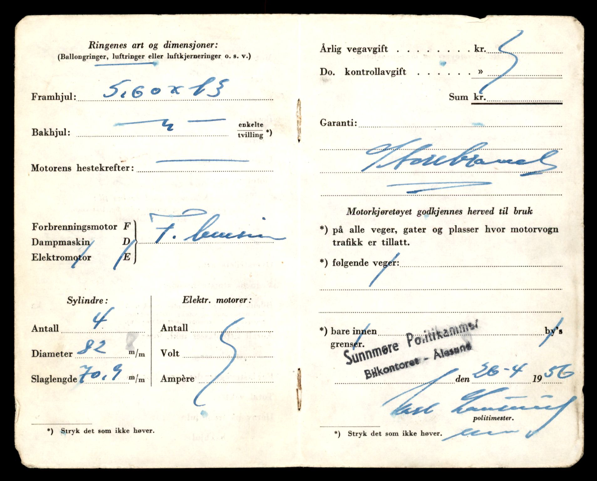 Møre og Romsdal vegkontor - Ålesund trafikkstasjon, AV/SAT-A-4099/F/Fe/L0017: Registreringskort for kjøretøy T 1985 - T 10090, 1927-1998, p. 1354