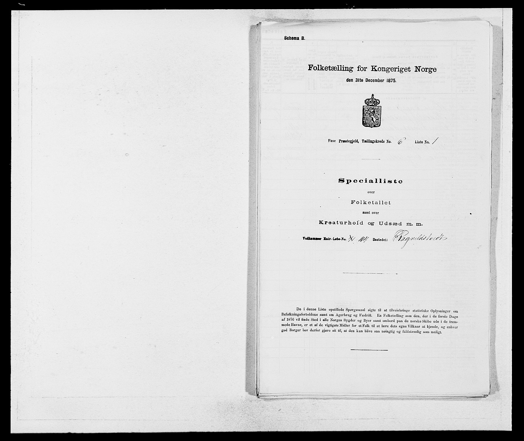 SAB, 1875 census for 1241P Fusa, 1875, p. 393