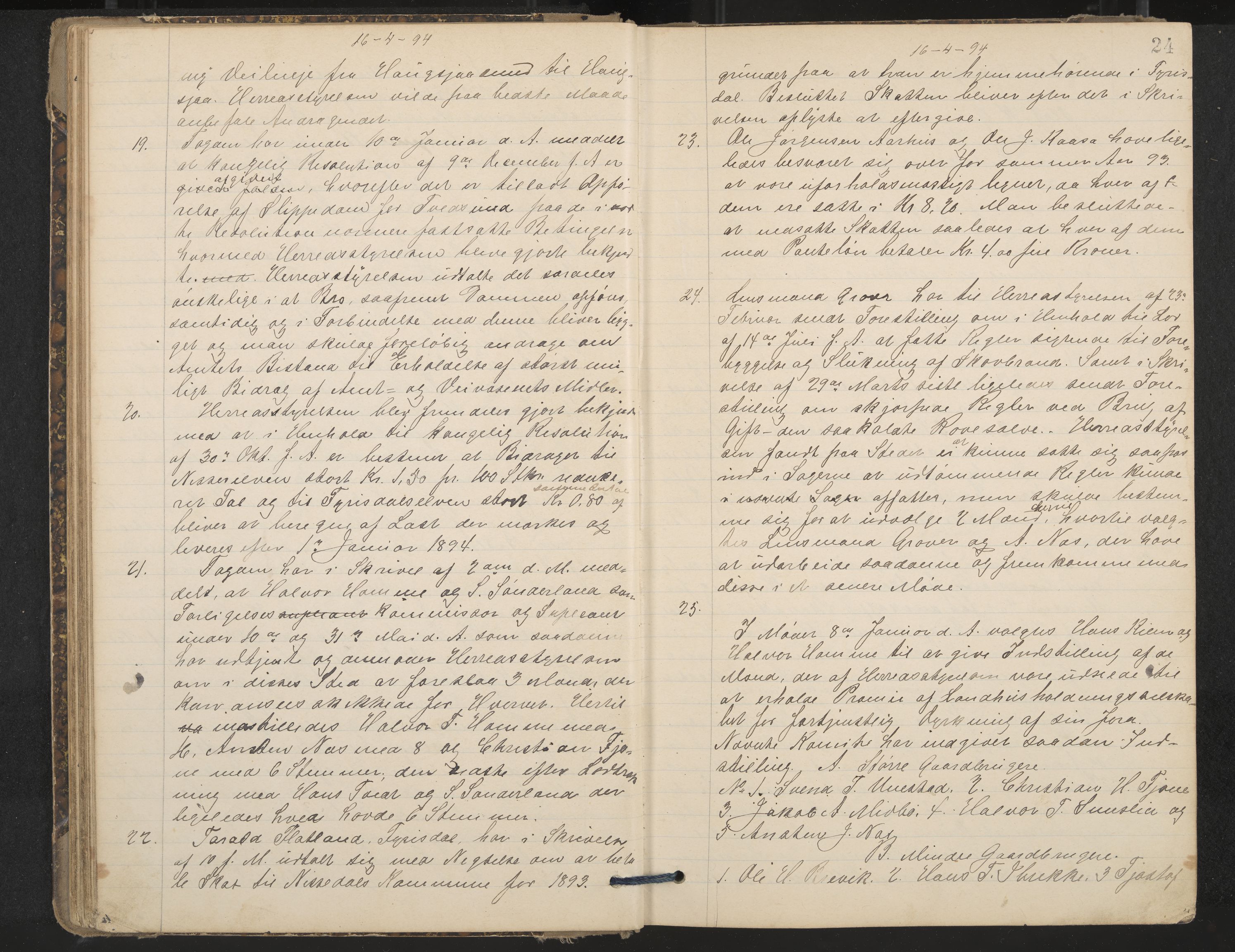 Nissedal formannskap og sentraladministrasjon, IKAK/0830021-1/A/L0003: Møtebok, 1892-1904, p. 24