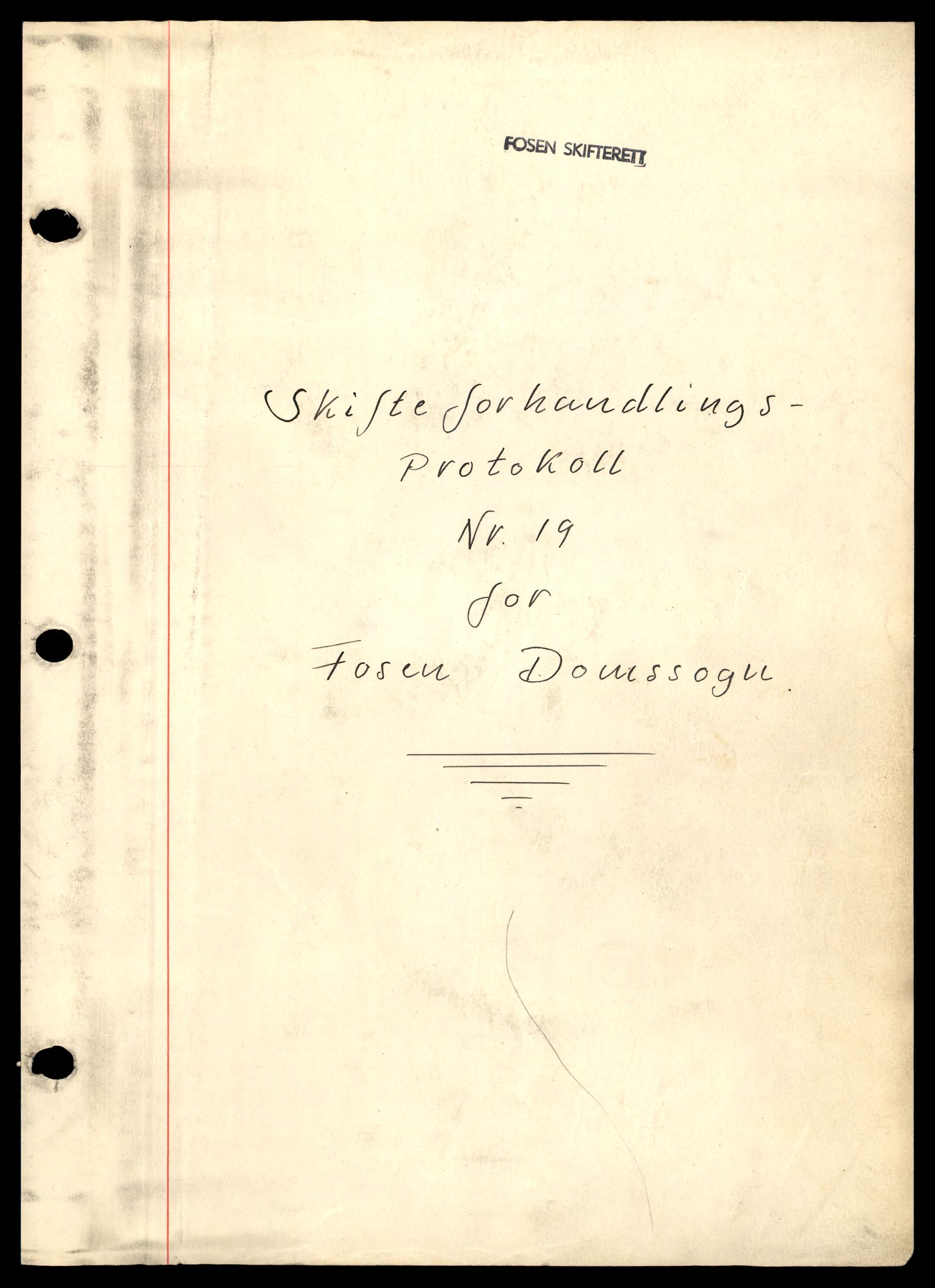 Fosen sorenskriveri, AV/SAT-A-1107/1/3/3B/L0019: Skiftebehandlingsprotokoll, 1956-1970